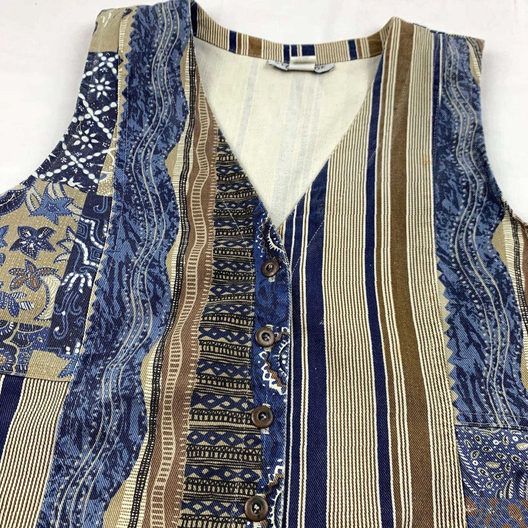 Vintage VINTAGE Stampede Western Vest Womens Medium Casual Cotton 80s 90s American Cowboy Size M / US 6-8 / IT 42-44 - 2 Thumbnail