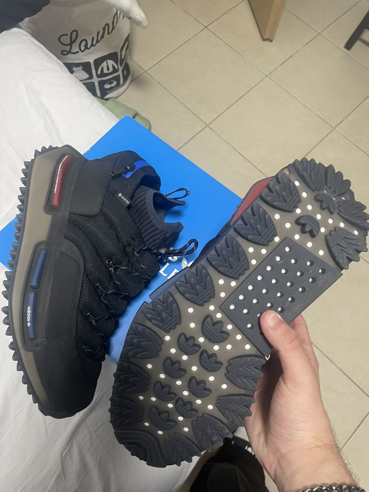 Adidas × Moncler Adidas NMD moncler triple black Size US 11.5 / EU 44-45 - 5 Thumbnail