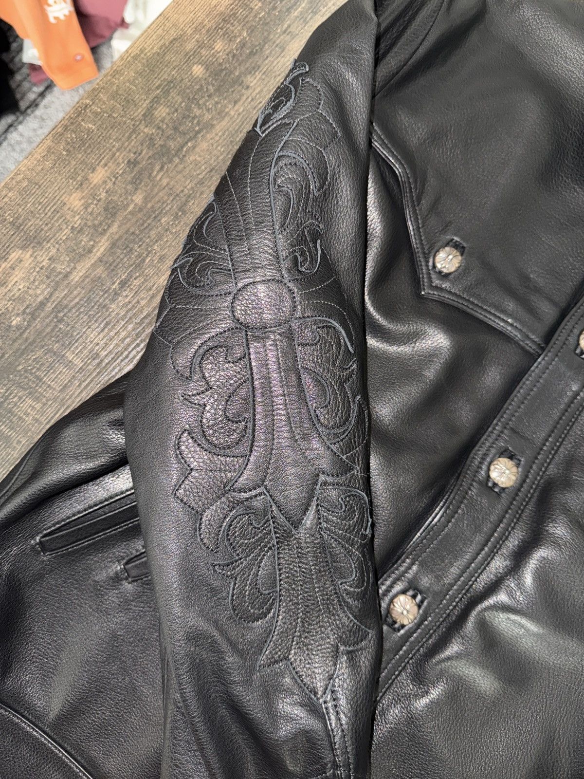 Chrome Hearts Chrome Hearts Leather Jacket Size US L / EU 52-54 / 3 - 7 Thumbnail