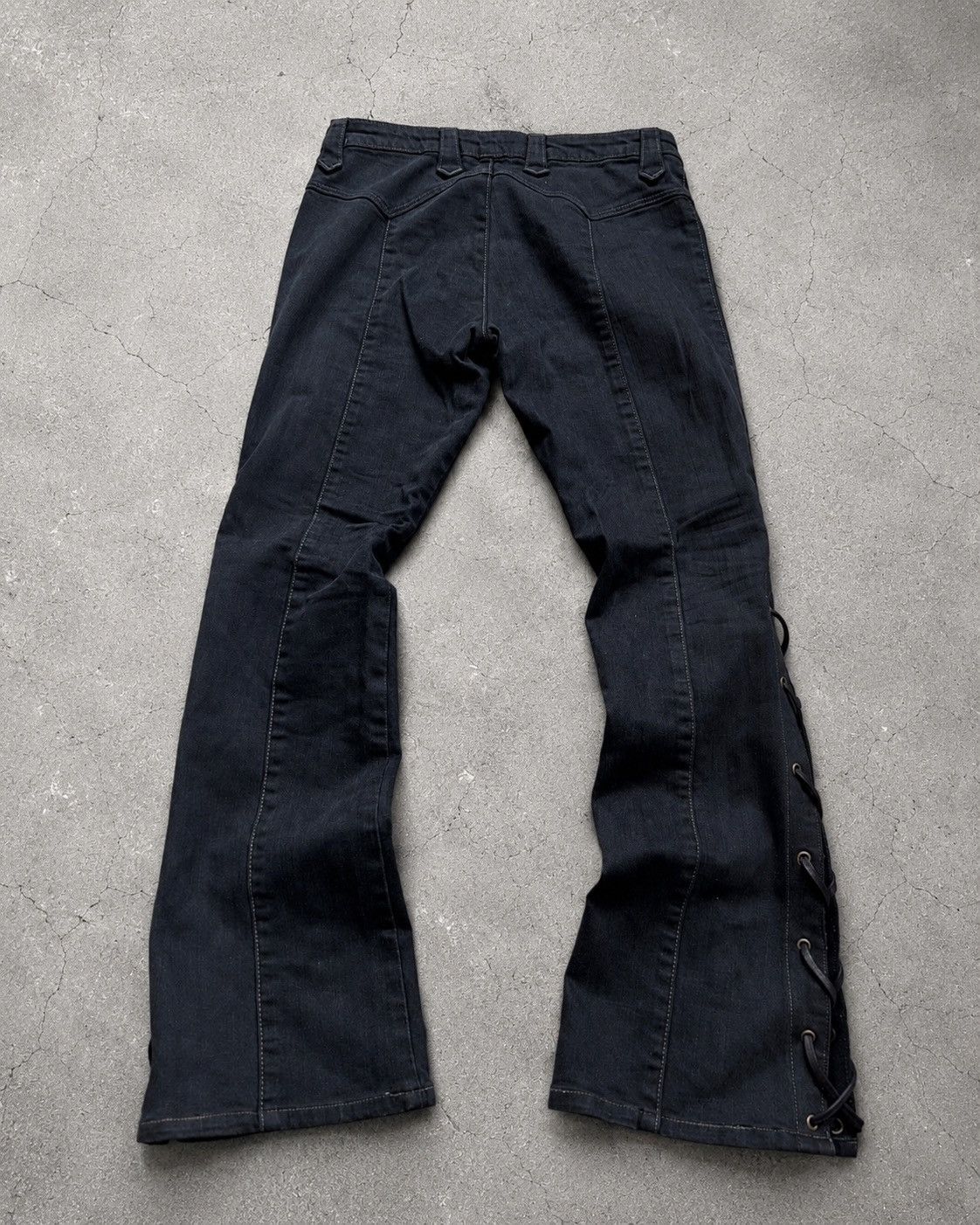Japanese Brand AG lace up flare jeans Size US 27 - 2 Thumbnail