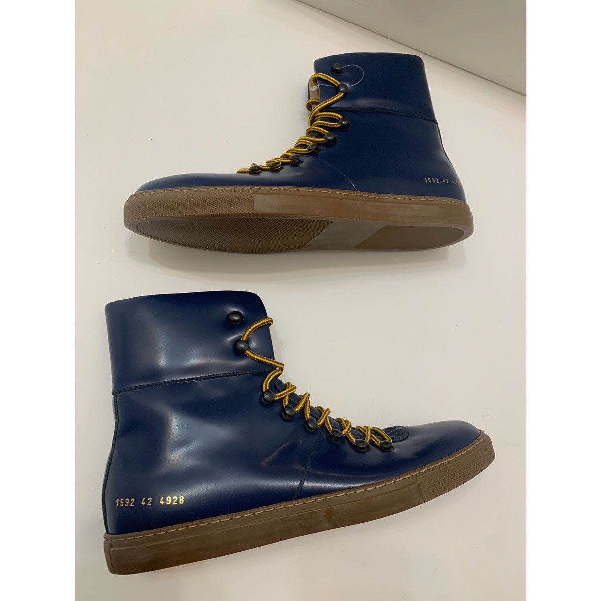 Common Projects COMMON PROJECTS NAVY TREKKING HIKING BOOTS Size US 9 / EU 42 - 1 Thumbnail