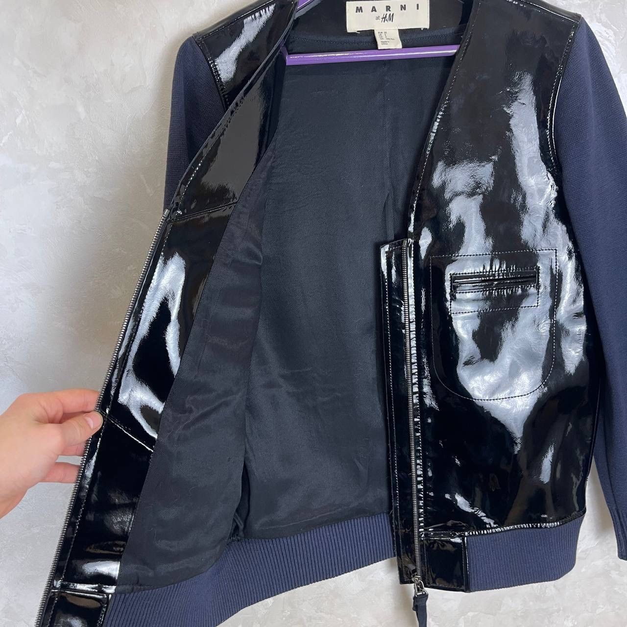 Marni Marni x H&M Patent Leather Zip Jacket Black Size EU 32 Size XS / US 0-2 / IT 36-38 - 8 Thumbnail