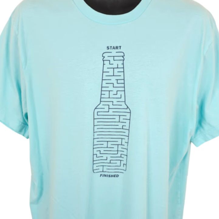 Old Navy Beer Bottle Maze T Shirt Mens Size XL Tall Blue Old Navy Size US XL / EU 56 / 4 - 2 Thumbnail