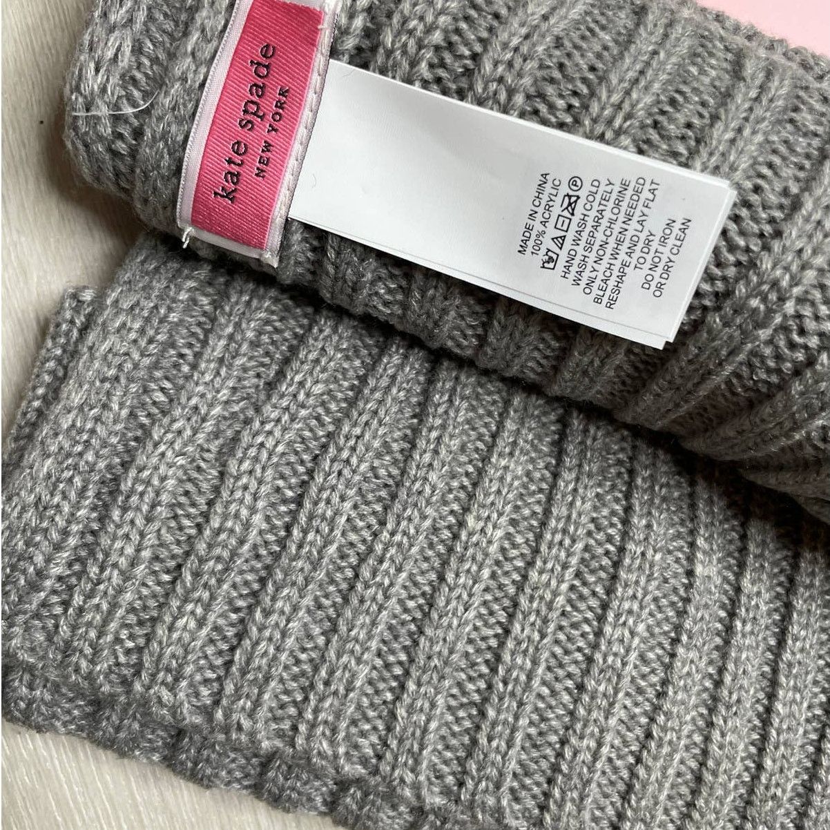 Kate spade Cable-Knit Beanie Hat & Muffler scarf Set in high quality Black