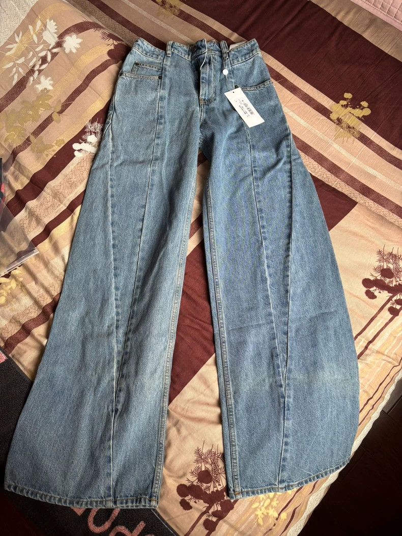 Maison Margiela Maison Margiela Convex waist deconstructed wide-leg jeans 2 Size 35" - 1 Thumbnail