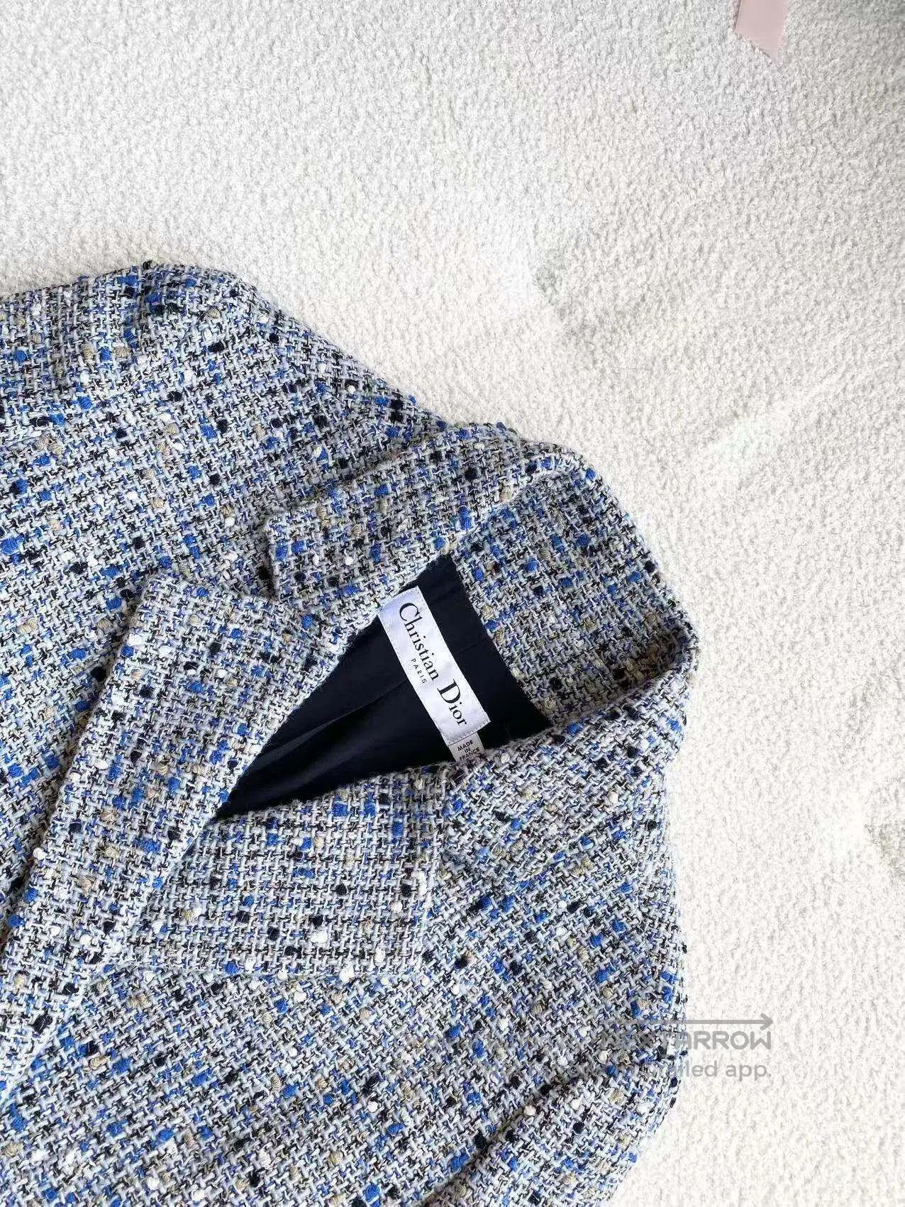 Dior Dior Tweed woven woolen coat| Size XS / US 0-2 / IT 36-38 - 4 Thumbnail