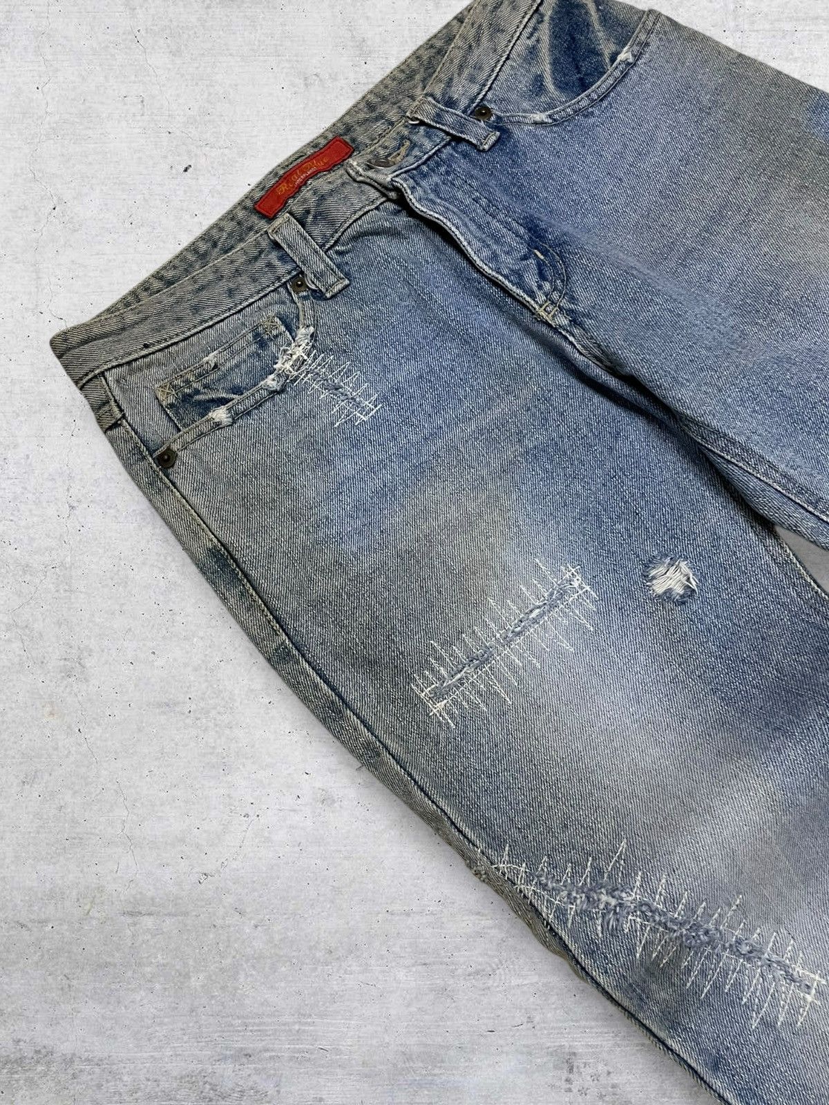 Tornado Mart VINTAGE REAL INTERPLANET OG JAPAN DIRTY STYLE FLARED DENIM Size US 28 / EU 44 - 8 Thumbnail