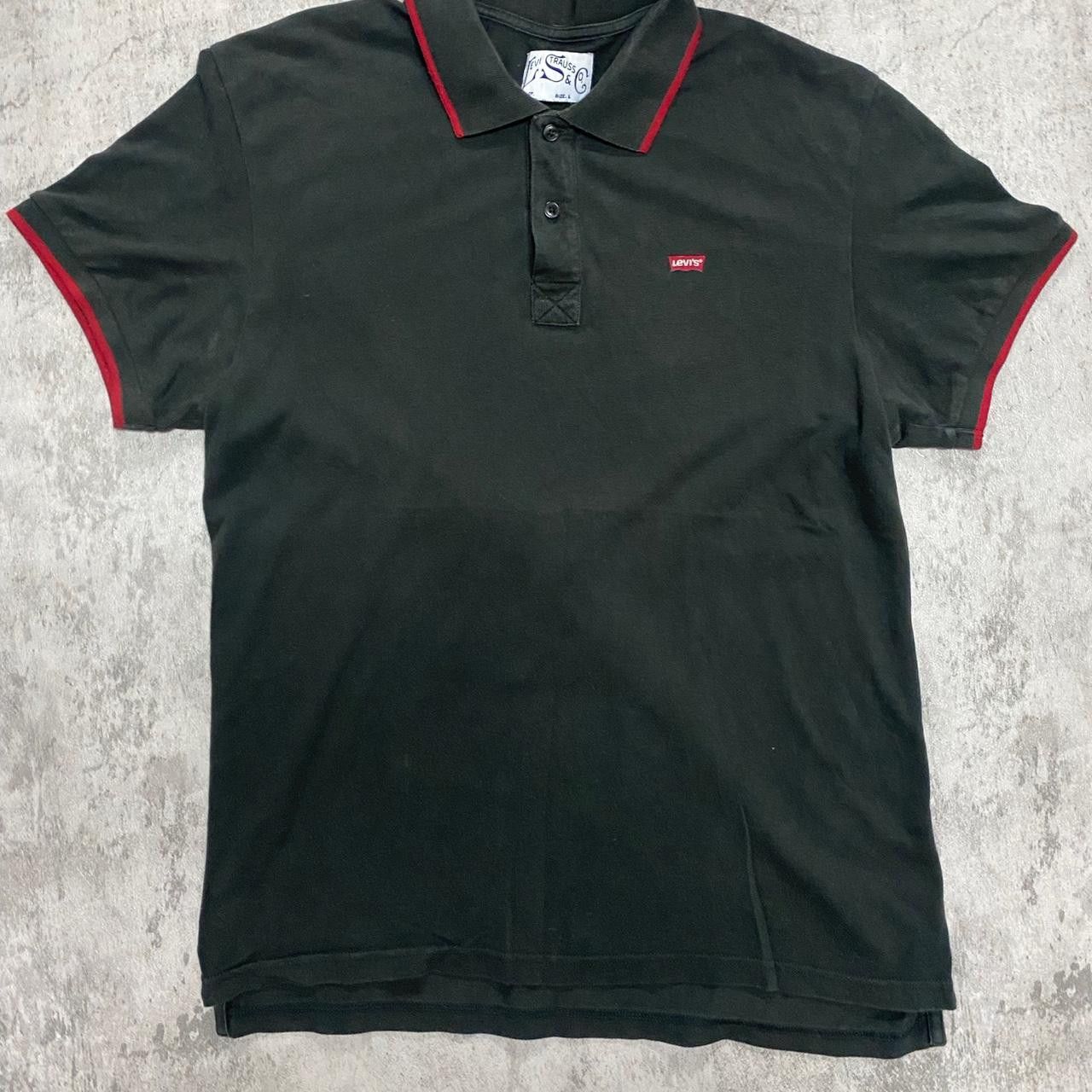Levi's Black Levi's polo shirt with red accents #polo rap hip hop Size US L / EU 52-54 / 3 - 1 Thumbnail