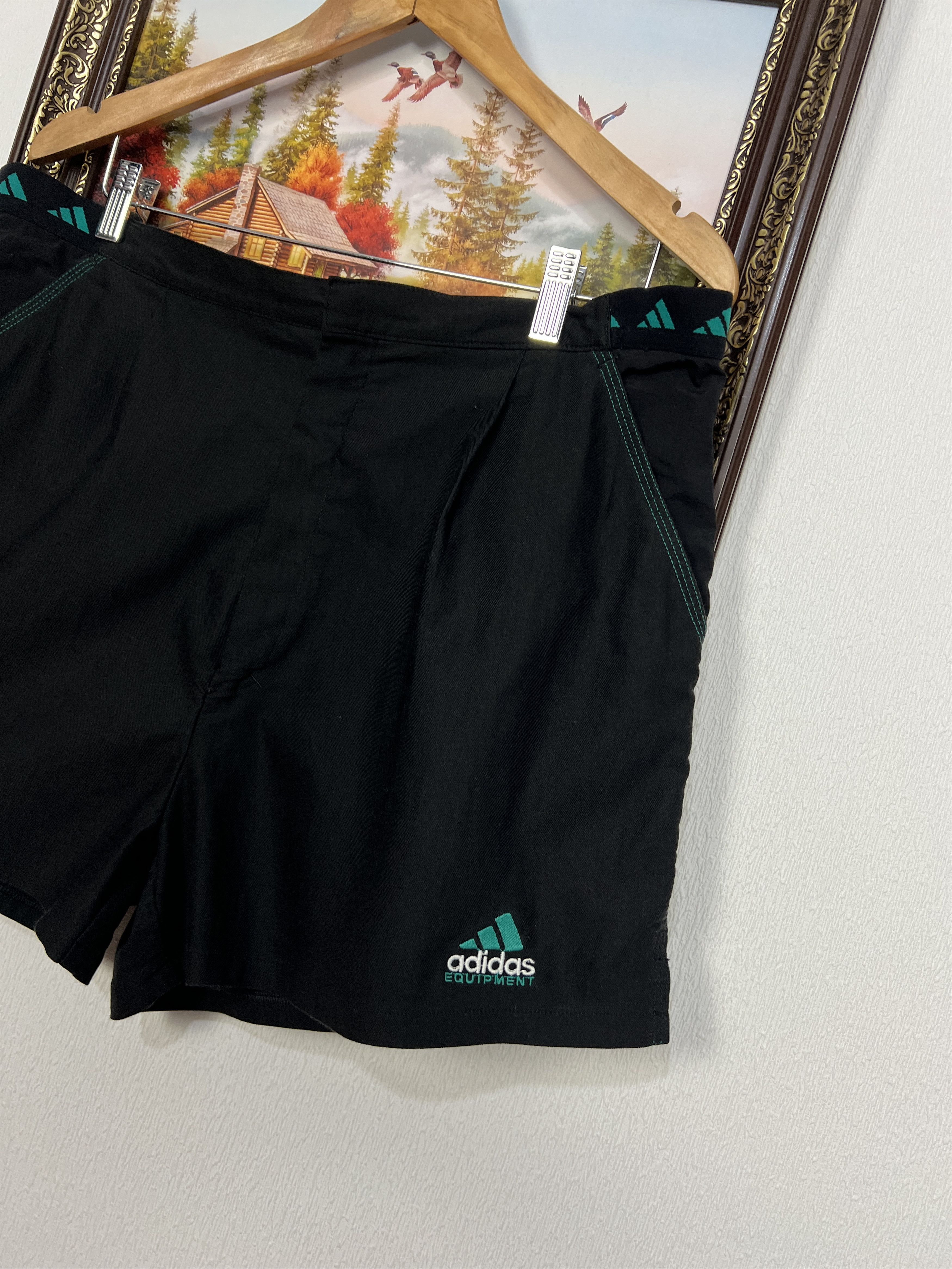 Adidas Vintage 90's Originals Black Tennis Athletic Shorts Rare Size US 36 / EU 52 - 2 Thumbnail