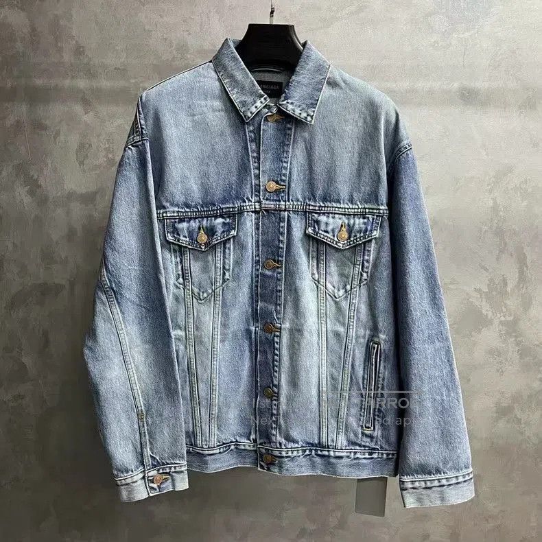 Balenciaga Balenciaga Blue Denim Hooded Jacket. Size US XS / EU 42 / 0 - 2 Thumbnail