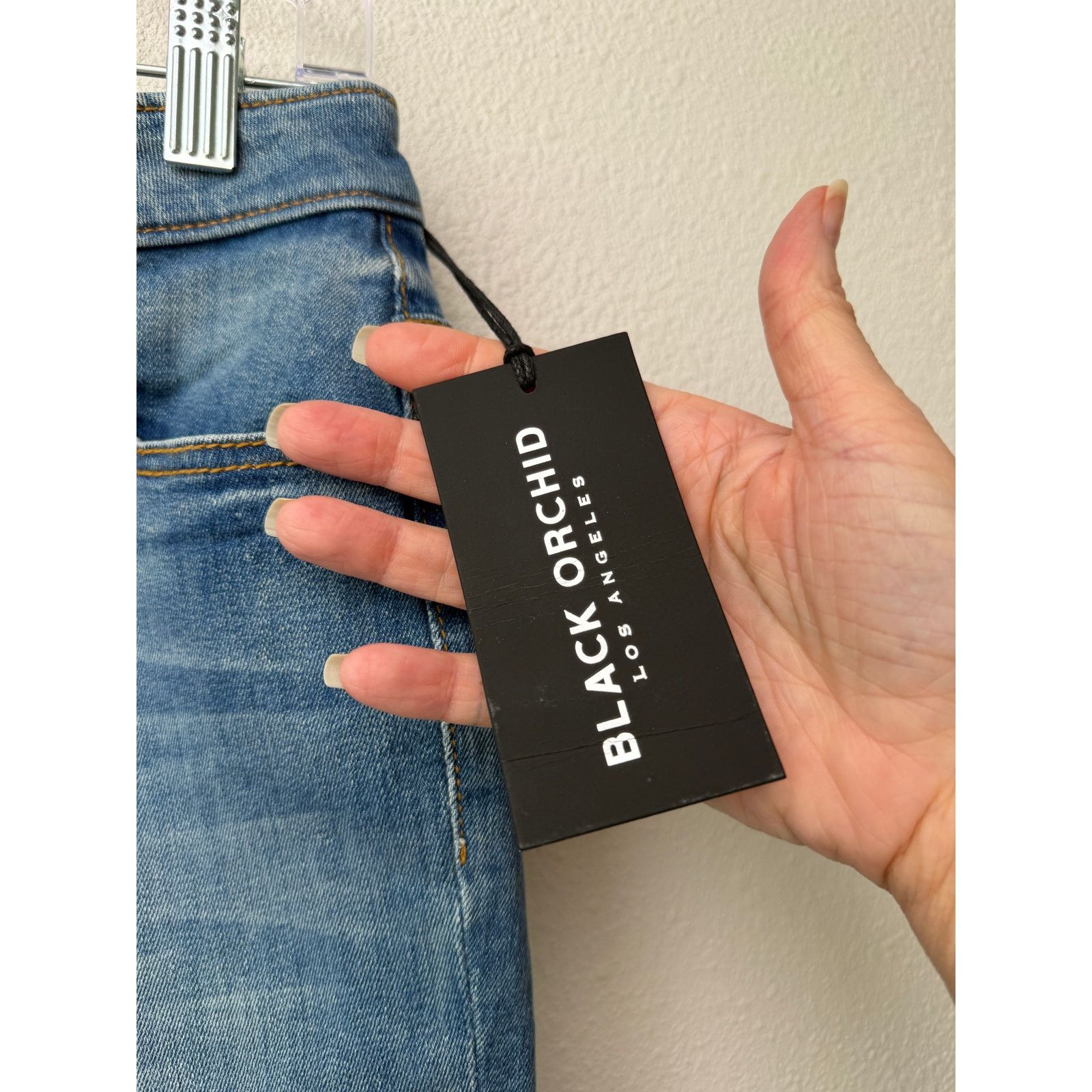 Other NWT Black Orchid Denim Chrissy Kick Flare Jeans US 27 Blue Size 27" / US 4 / IT 40 - 8 Thumbnail