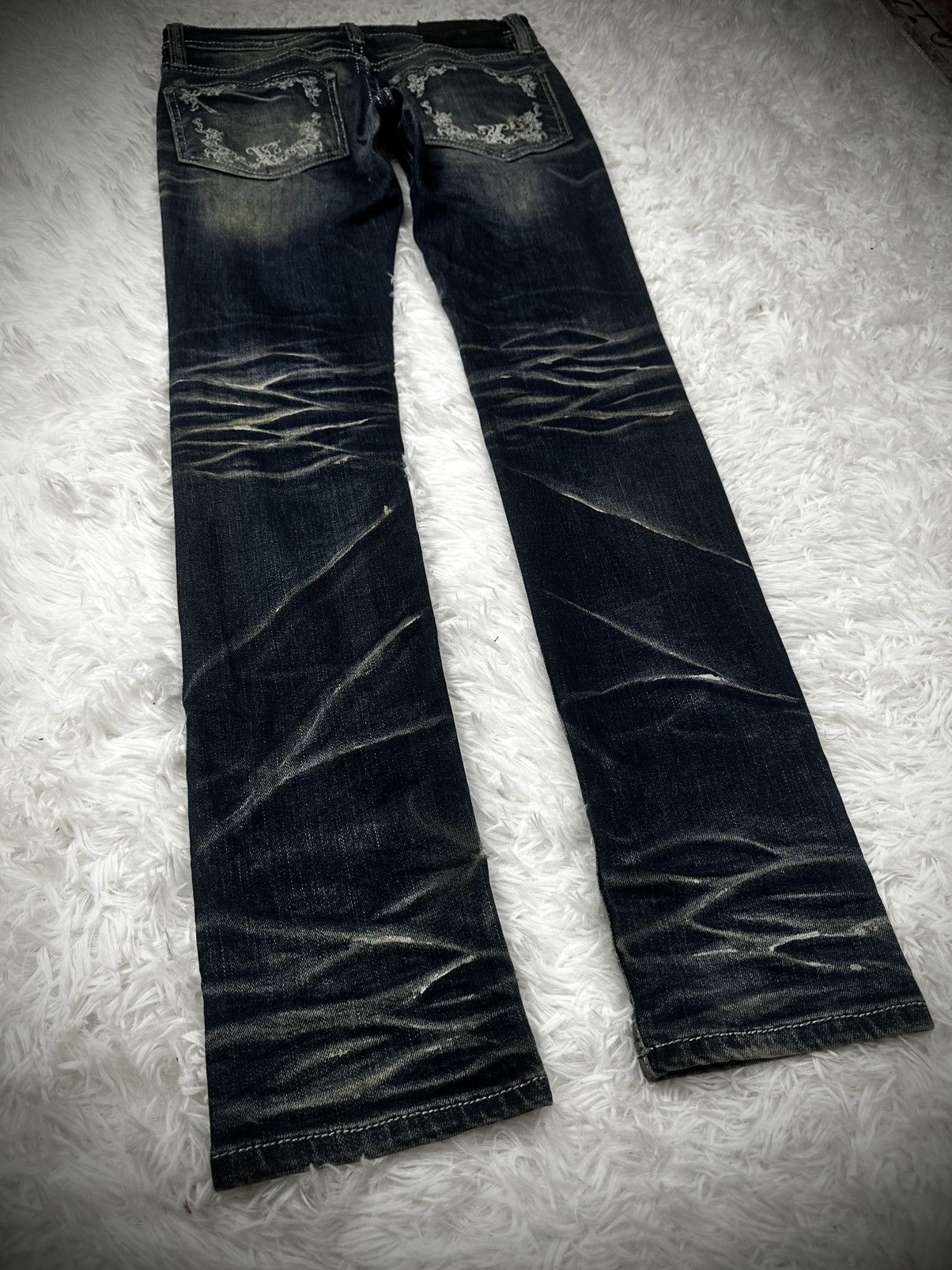 Japanese Brand Rare 2000s XFRM Distressed Washed Denim Jeans Size US 29 - 6 Thumbnail
