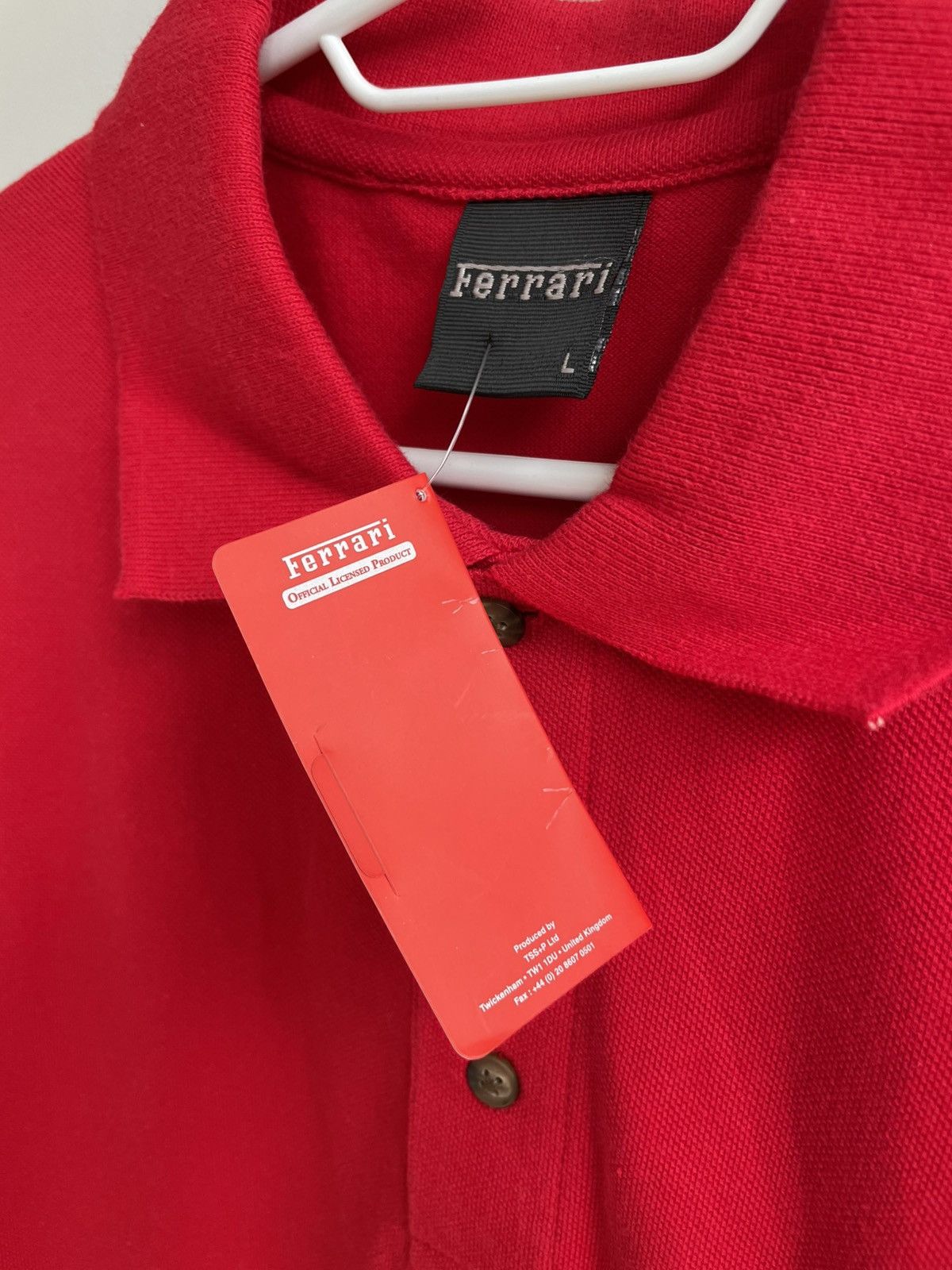 Ferrari NEW 2002 Vintage Ferrari Red Polo Shirt SF Logo F1 Formula 1 Size US L / EU 52-54 / 3 - 5 Thumbnail