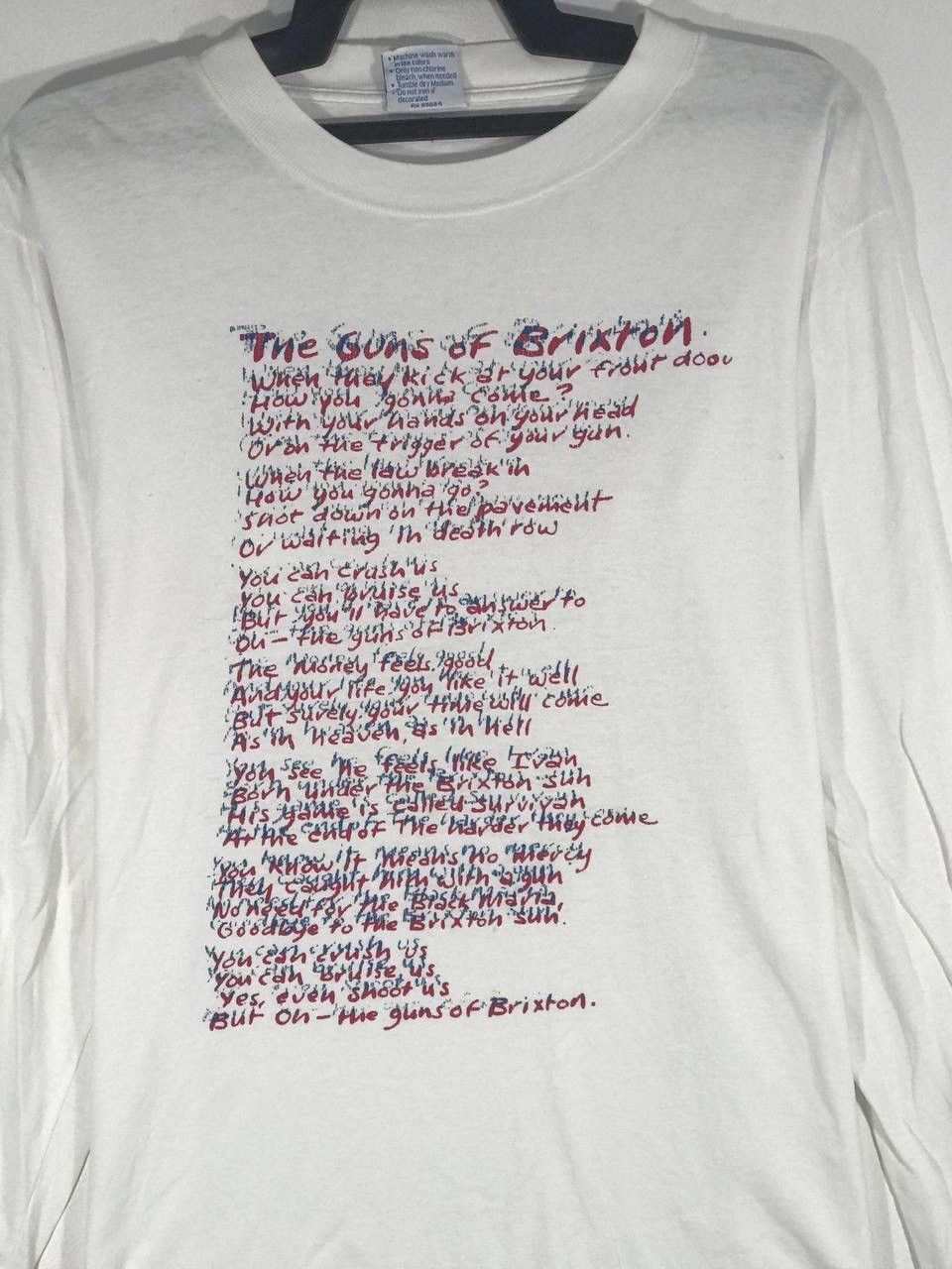 Band Tees × Vintage vintage the clash the guns of brixton song punk Size US M / EU 48-50 / 2 - 4 Thumbnail