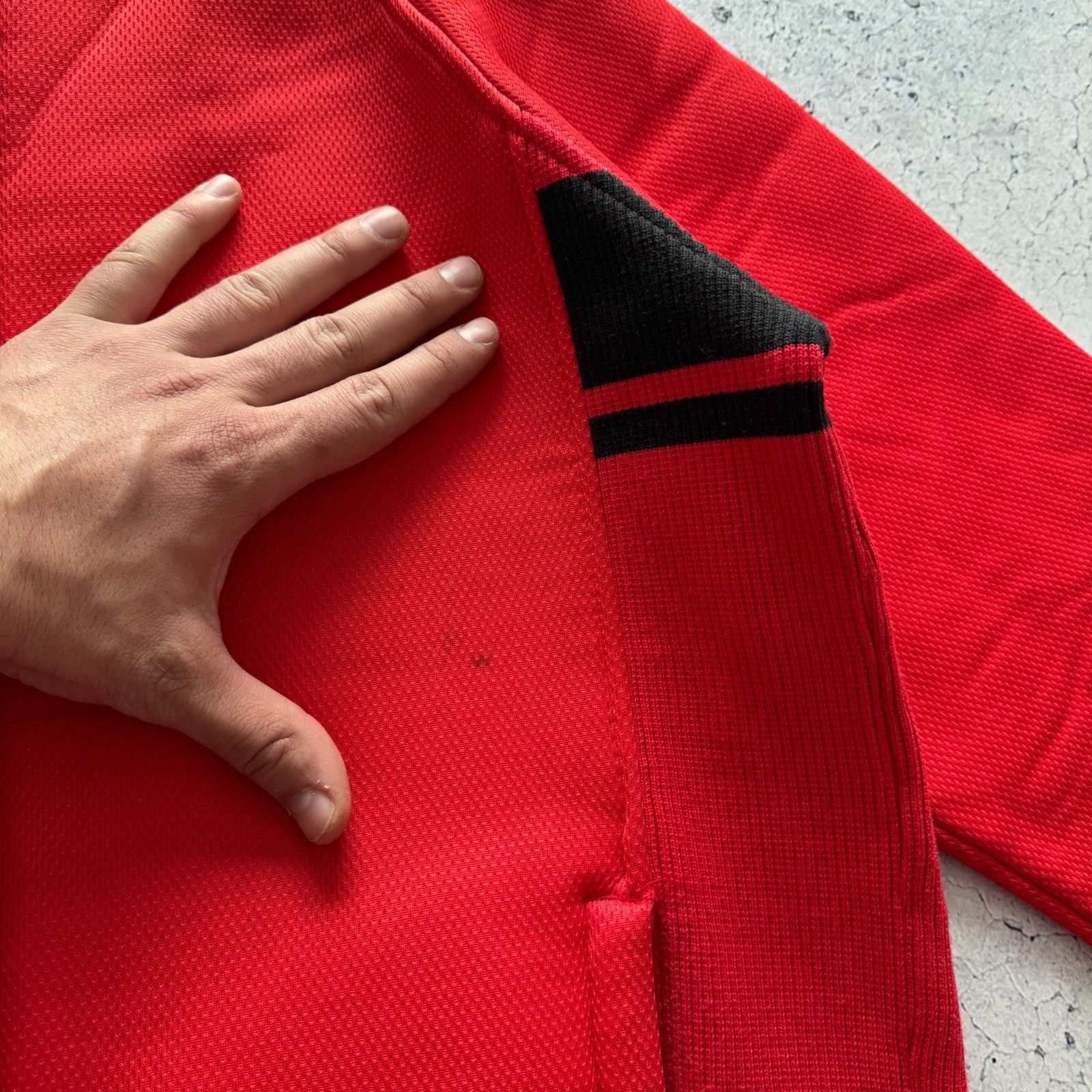 Schott Schott Vintage Red Fleece Jacket USA 90s Jnco Rap Hoodie Size US L / EU 52-54 / 3 - 12 Thumbnail