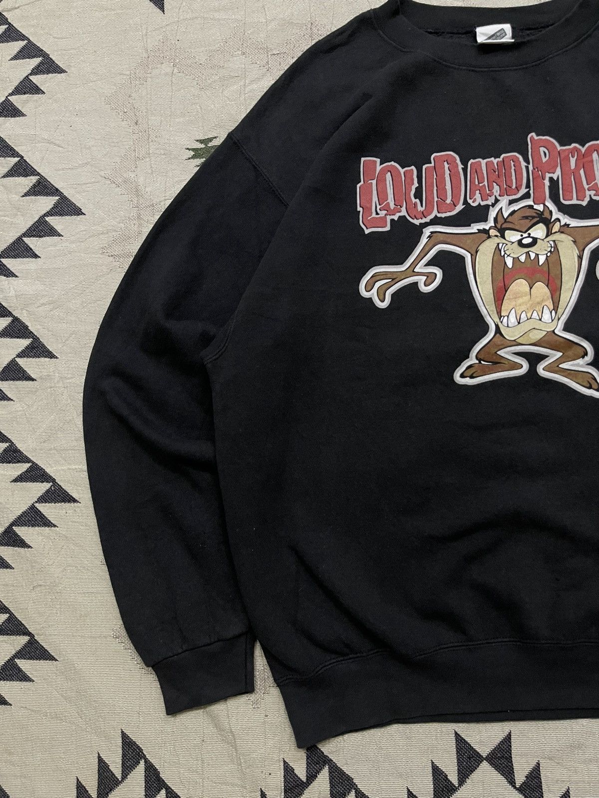 Warner Bros VINTAGE TAZMANIA “LOUD AND PROUD” BIG PRINT CREWNECK Size US L / EU 52-54 / 3 - 3 Thumbnail