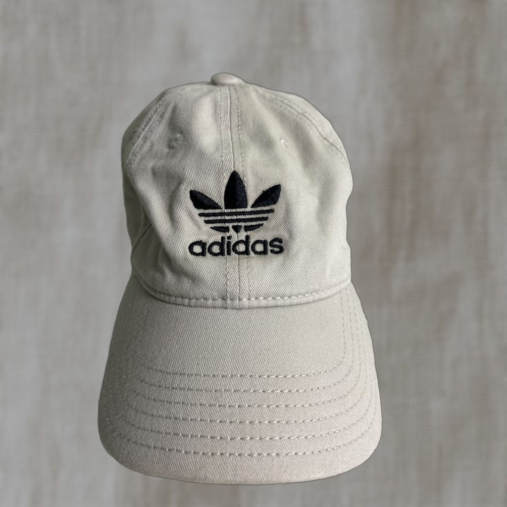 Adidas Adidas Dad Hat Adjustable Strap Black Beige Trefoil Hat Baseball Cap Men One Size Size ONE SIZE - 1 Thumbnail