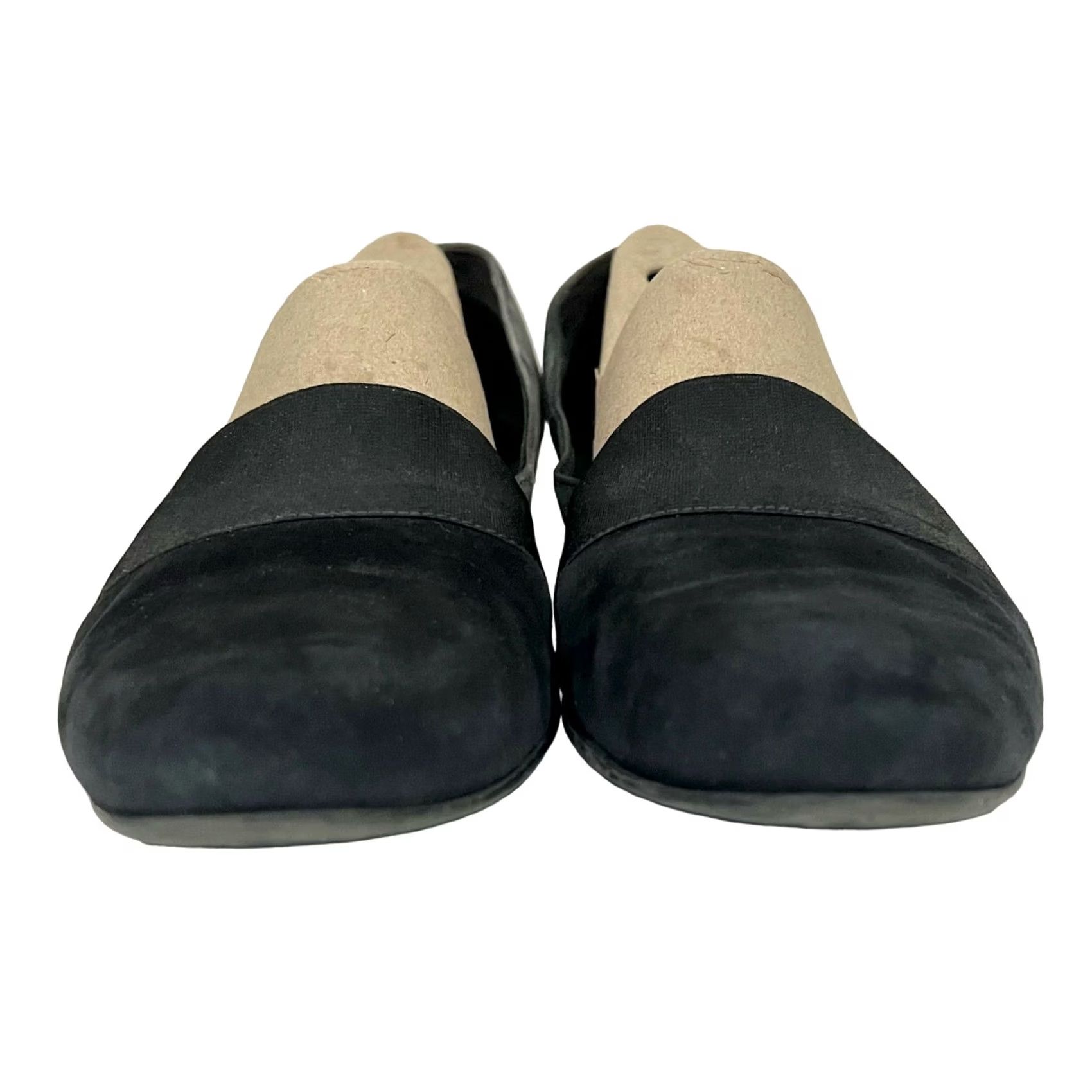 Aquatalia Aquatalia Loafers Wedge Heels Black Gray Suede Leather Slip On Women's 10 Size US 10 / IT 40 - 3 Thumbnail