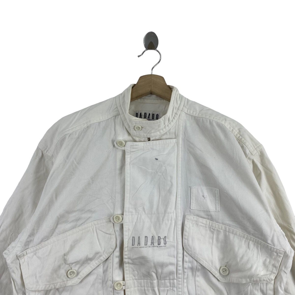 Other DADADO Wacoal Dome Motor Sport Project White Denim Jeans Size US XL / EU 56 / 4 - 2 Thumbnail
