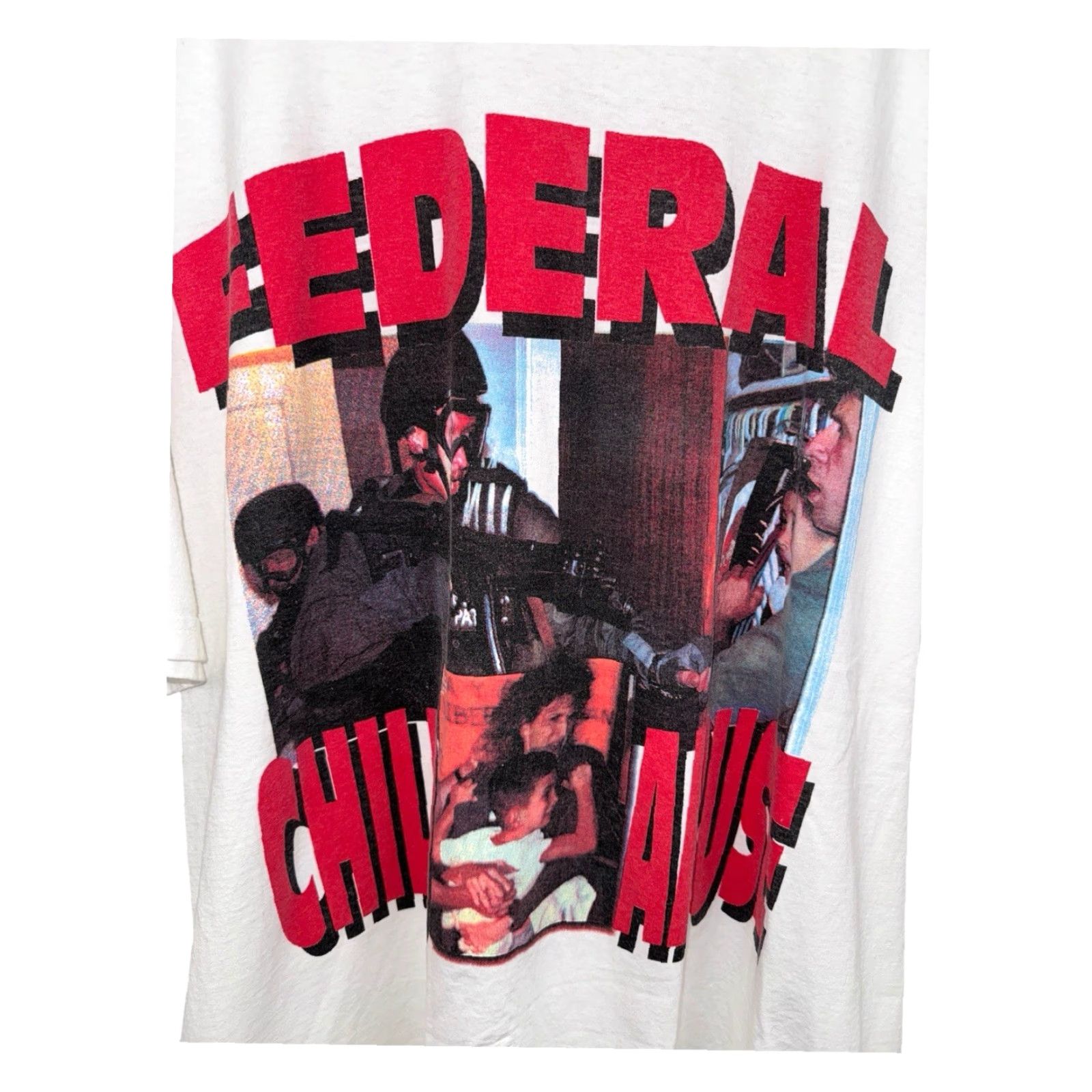 Vintage VINTAGE Unbranded T-Shirt Bill Clinton Miami Federal Child Abuse Rap Tee Shirt XL White Mens RARE 90s Size US XL / EU 56 / 4 - 3 Thumbnail