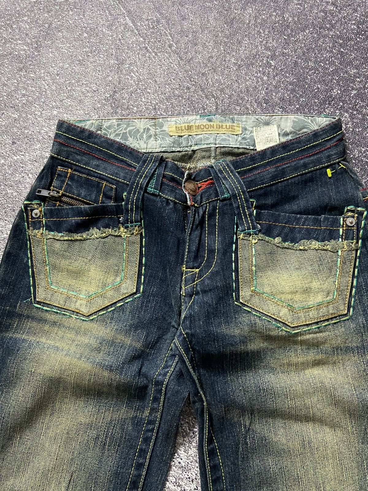 Japanese Brand Blue moon blue floral denim Size 28" / US 6 / IT 42 - 2 Thumbnail
