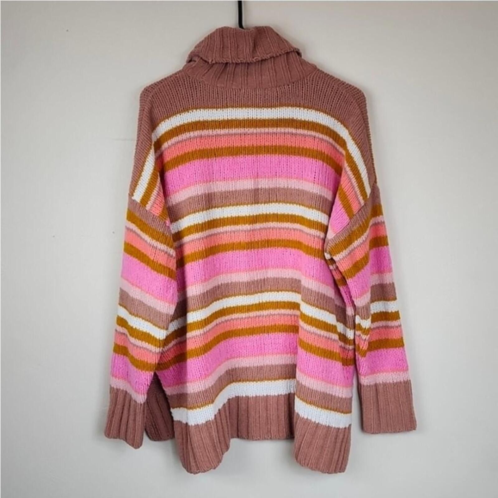 Other Aerie Small Striped Long Sleeve Turtleneck Sweater Size S / US 4 / IT 40 - 2 Thumbnail