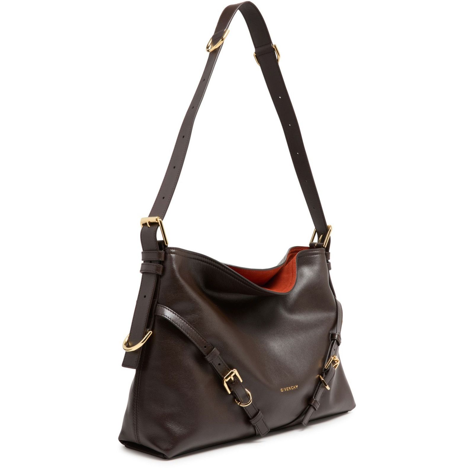 Givenchy GIVENCHY Voyou Medium Chocolate Leather Shoulder Bag New And Size ONE SIZE - 2 Thumbnail