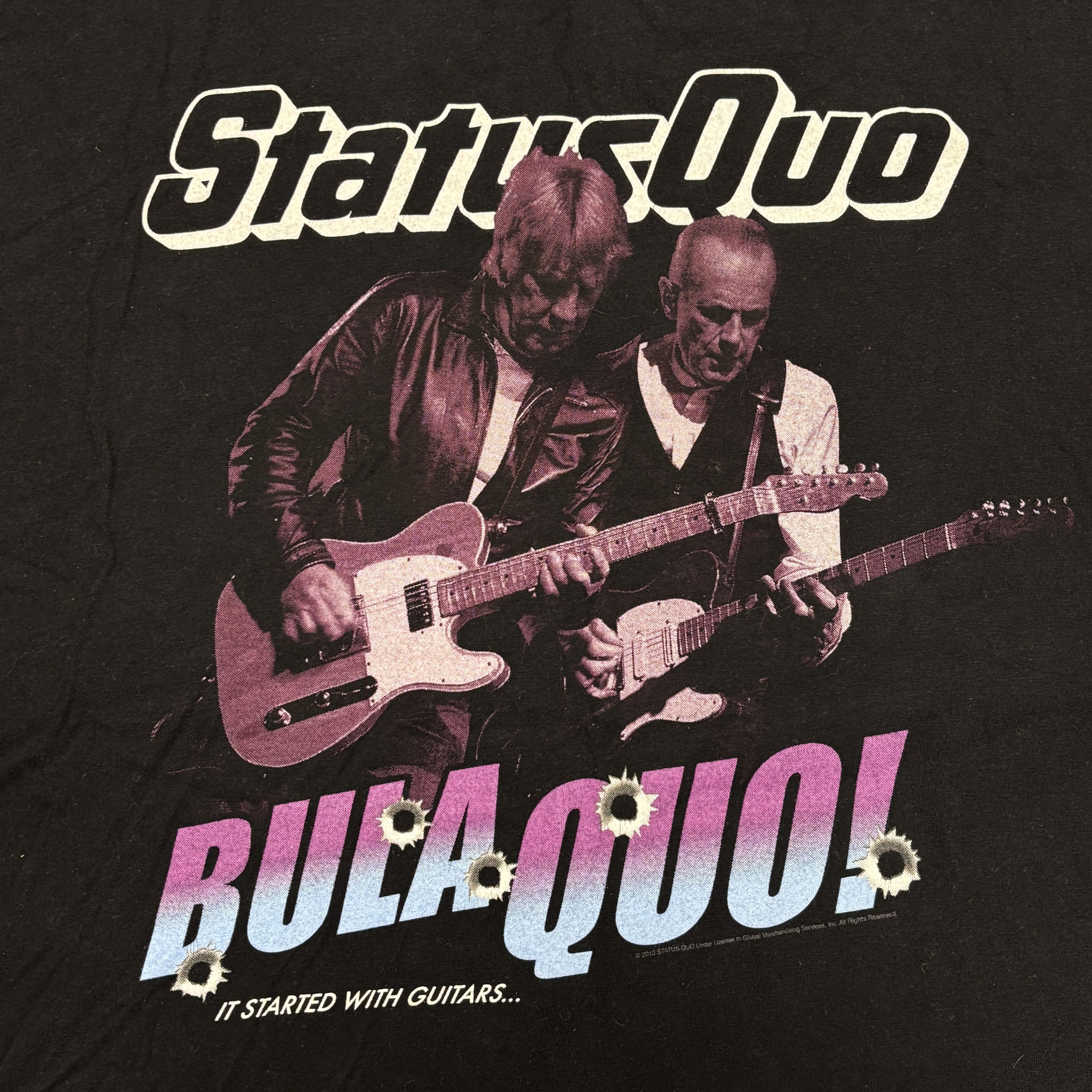 Band Tees × Vintage Status Quo Shirt Vintage Band Tees Bon Jovi Aerosmith Size US XXL / EU 58 / 5 - 5 Thumbnail