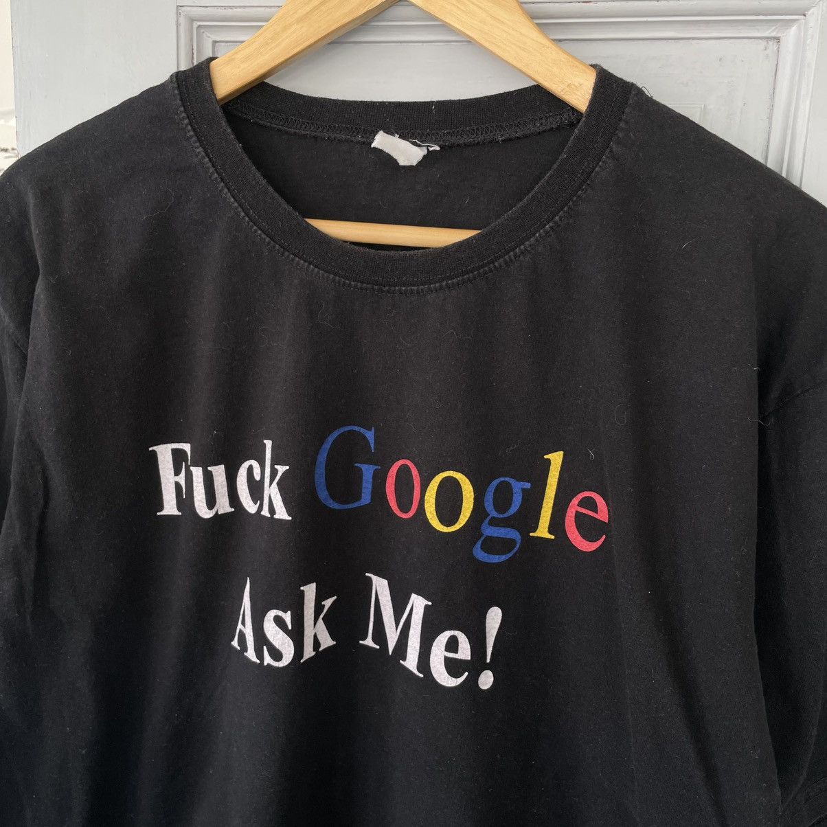 Vintage Vintage” F”ck Google Ask Me” distressed humor t shirt Size US L / EU 52-54 / 3 - 4 Thumbnail
