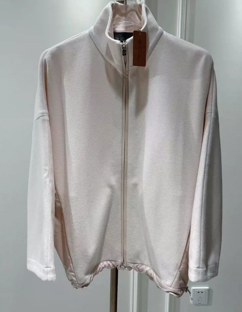 Loro Piana LORO PIANA Sakura pink cashmere knit zipper coat Size S / US 4 / IT 40 - 1 Thumbnail