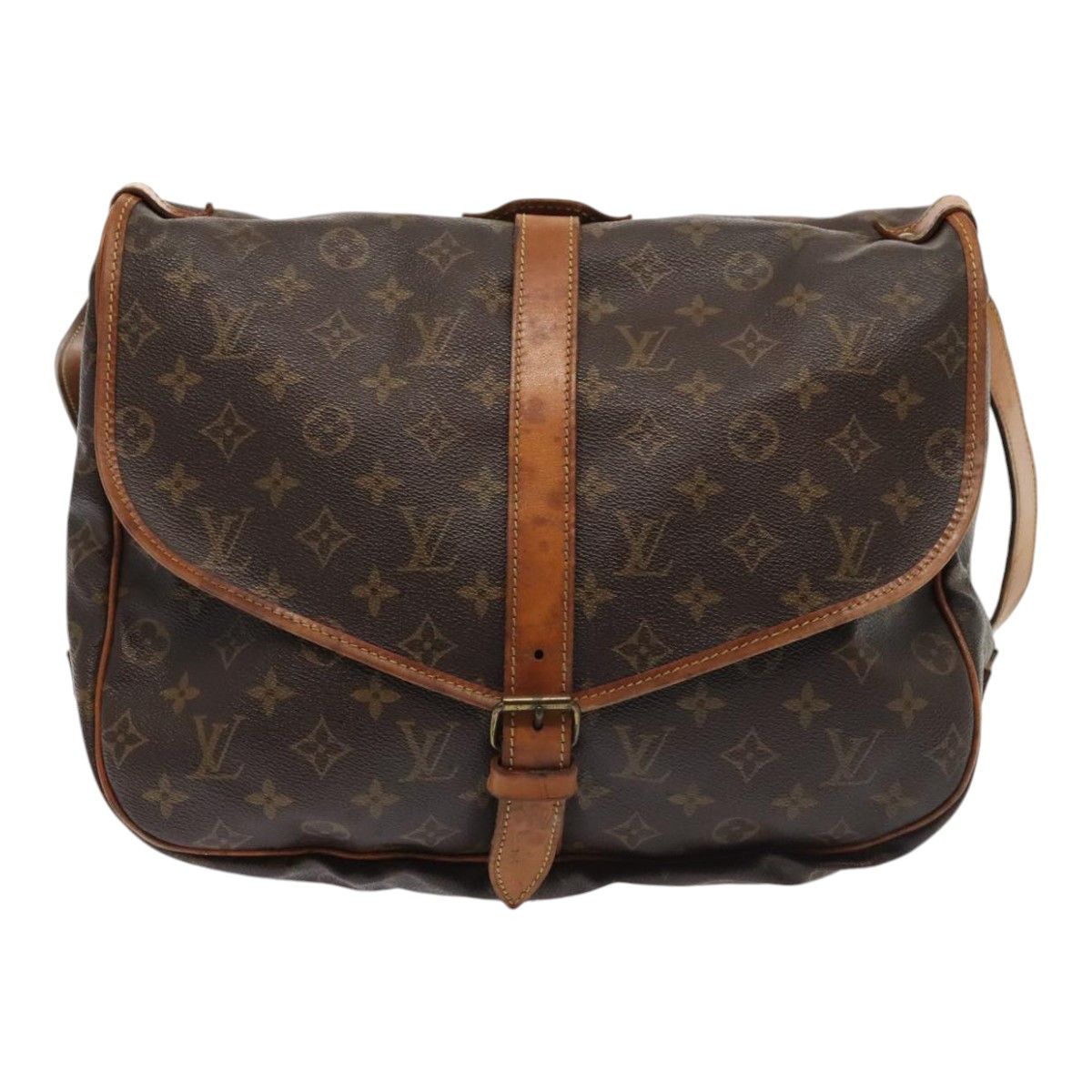 Louis Vuitton Saumur 35 Brown Canvas Shoulder Bag (Pre-Owned) Size ONE SIZE - 1 Thumbnail
