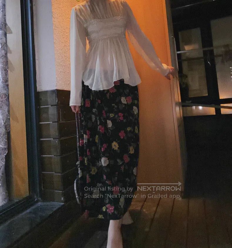 Kenzo Kenzo Floral Wool Skirt Size 24" / US 00 / IT 34 - 2 Thumbnail