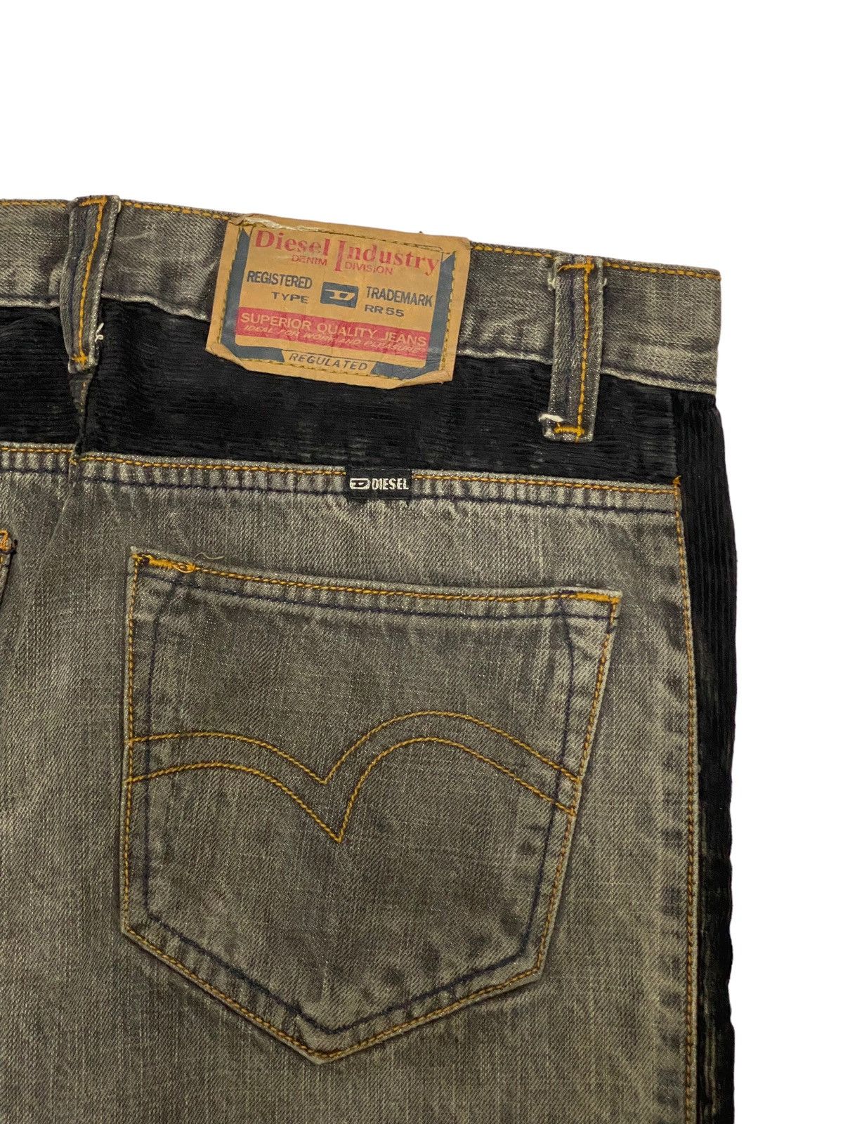 Le Grande Bleu (L.G.B.) Diesel Jeans Industry Baggy Liner Corduroy Side Faded Size US 33 - 10 Thumbnail