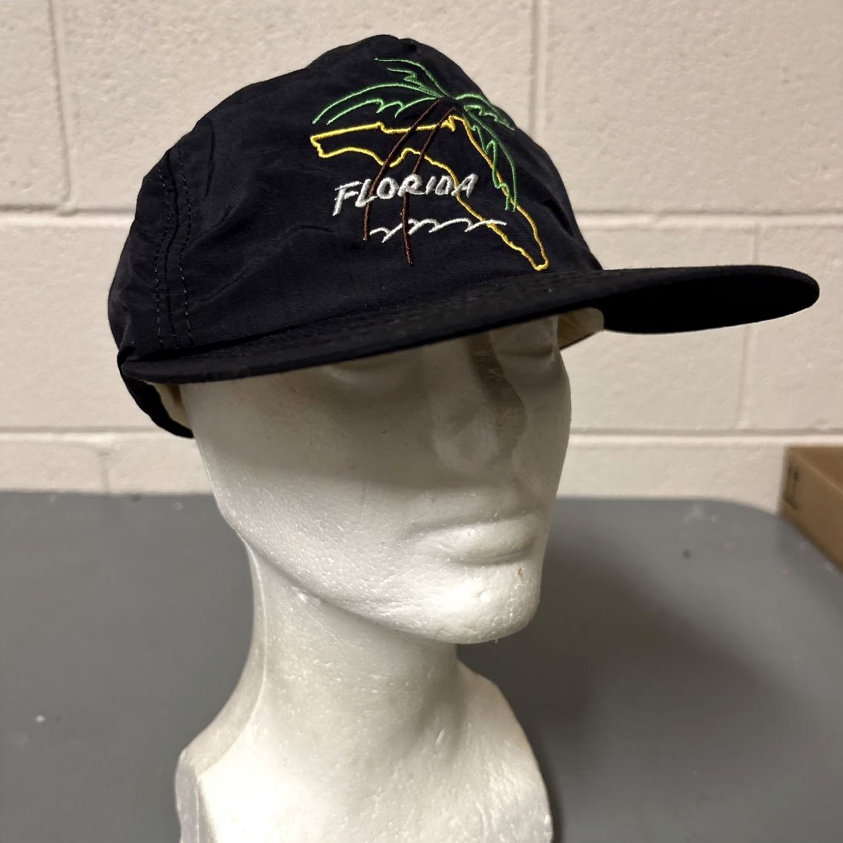 Vintage VINTAGE Florida Hat Cap Mens Snap Back Black Palm Tree USA Sunshine State - US Size ONE SIZE - 2 Thumbnail