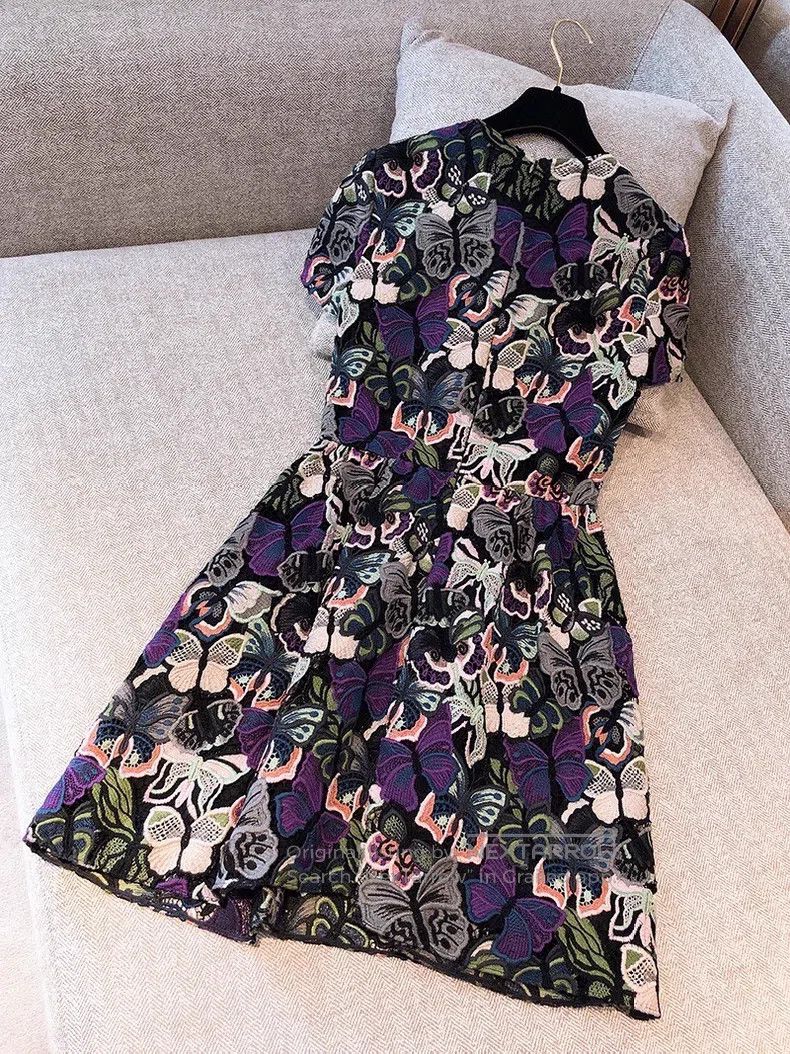 Valentino Valentino Colorful butterfly lace dress Size XS / US 0-2 / IT 36-38 - 2 Thumbnail