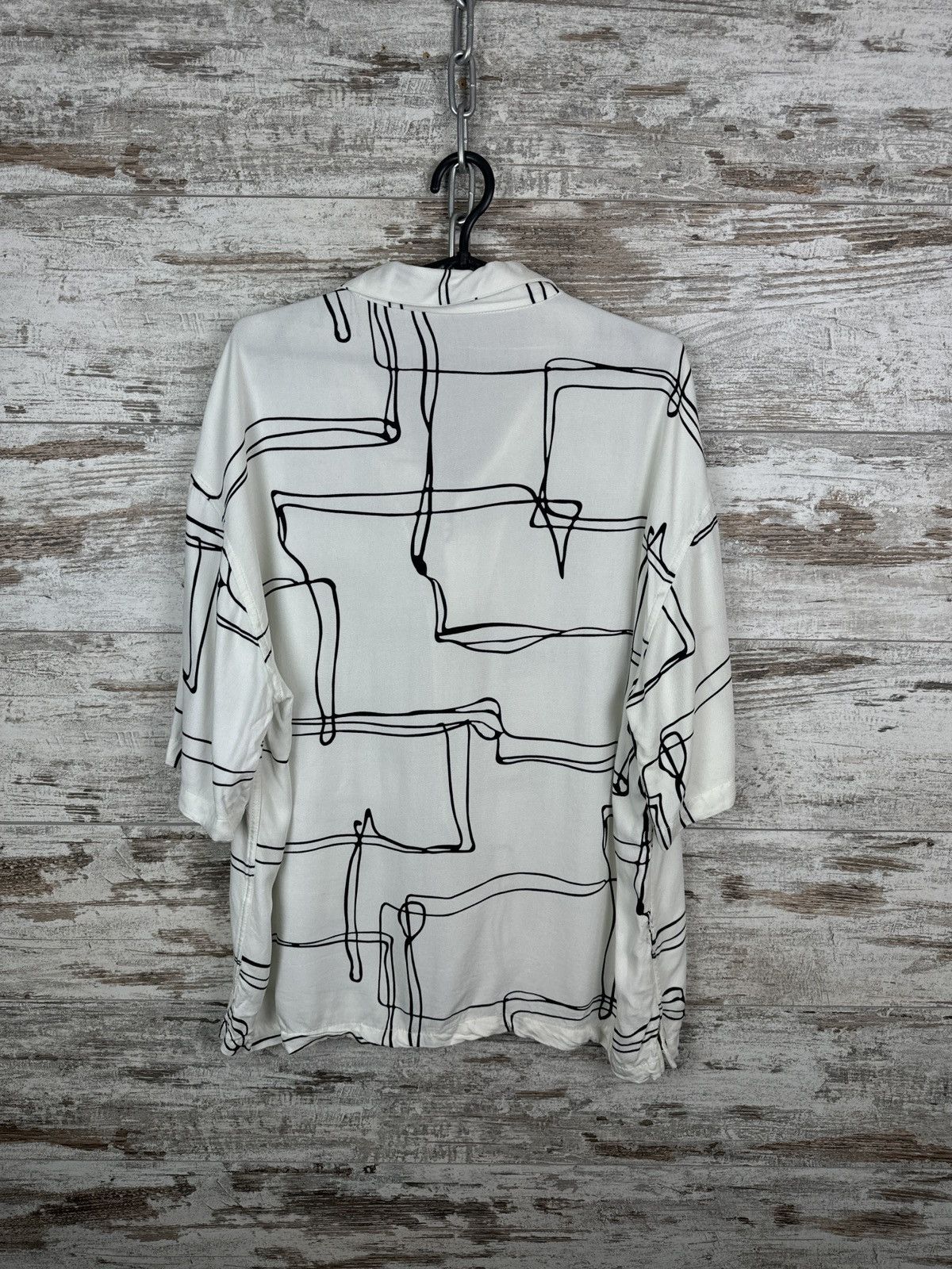 Zara Mens Zara Hawaiian shirt art crazy overprinted old money Size US L / EU 52-54 / 3 - 9 Thumbnail