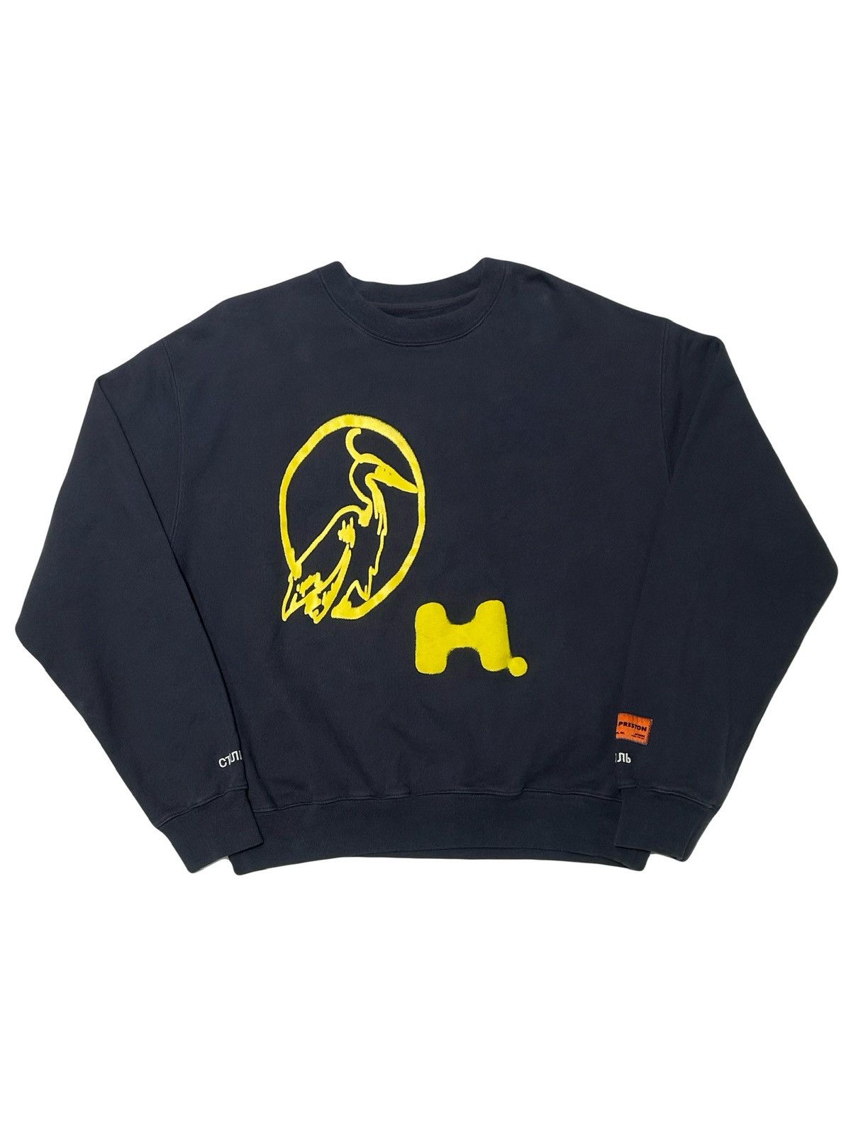 Heron Preston Heron Preston Navy Spray Sweatshirt Size US XL / EU 56 / 4 - 1 Thumbnail