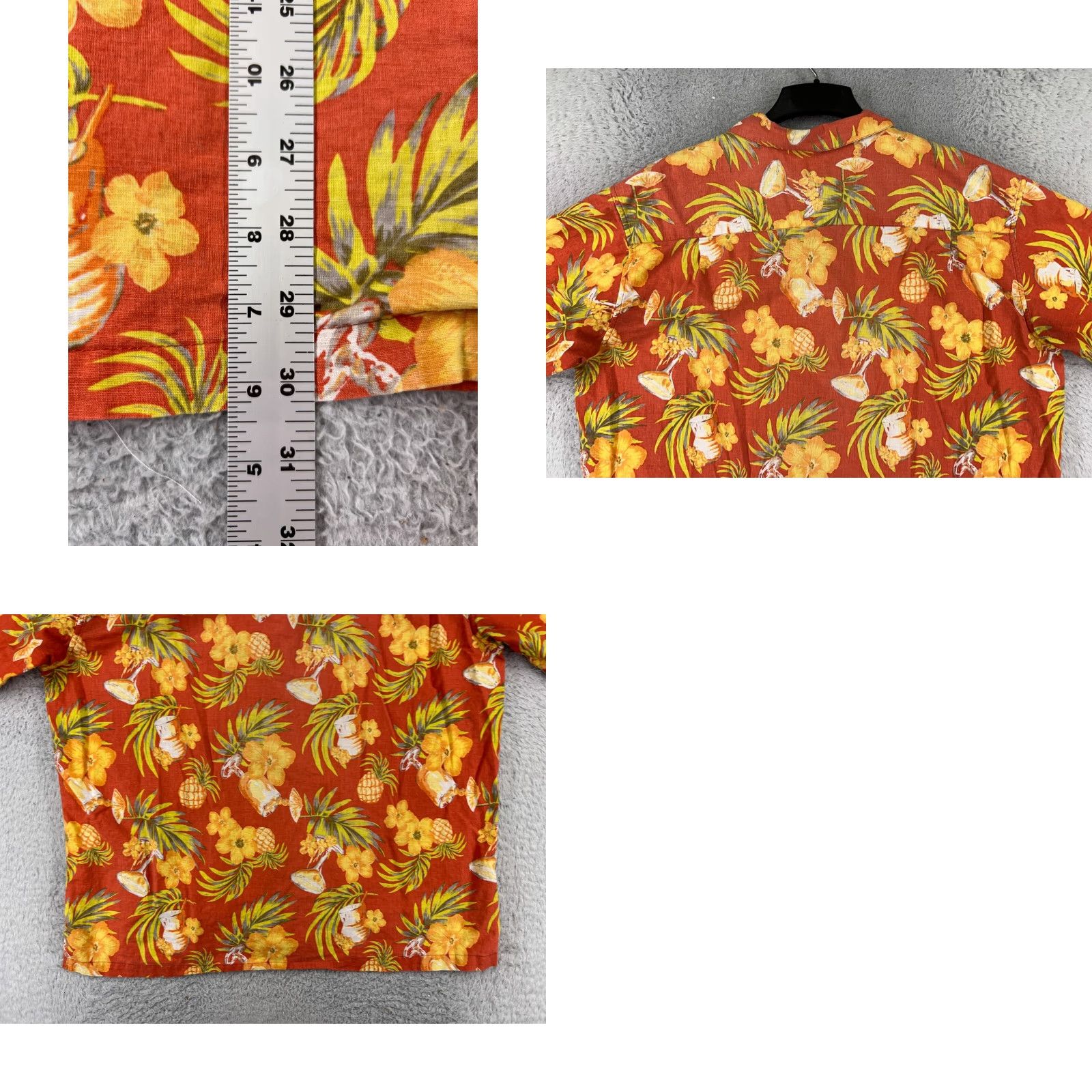 High Sierra High Sierra Shirt Mens Extra Large Red Yellow Floral Cocktail Pineapple Linen Size US XL / EU 56 / 4 - 9 Thumbnail