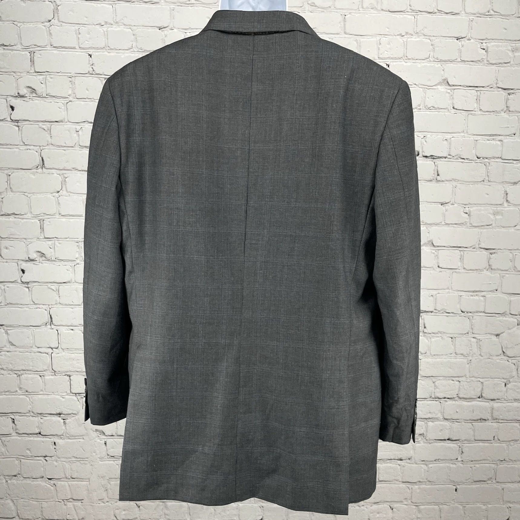 Joseph Abboud Joseph Abboud Grey Check Wool Suit Blazer Jacket Double Vent USA Made Size 42R Size 42R - 2 Thumbnail