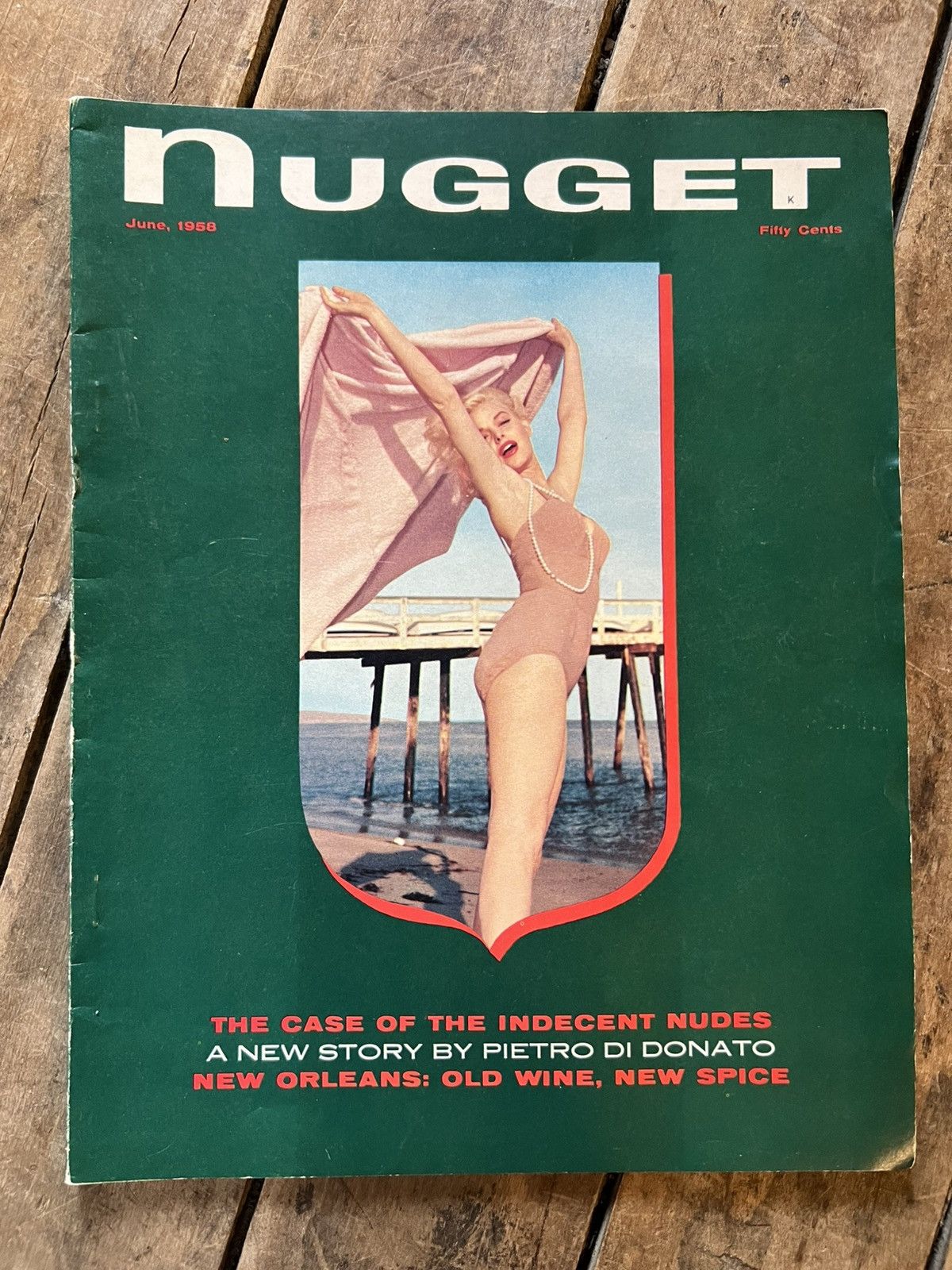 Vintage Nugget “The Man’s World” - June 1958 - Magazine For Men Size ONE SIZE - 1 Thumbnail