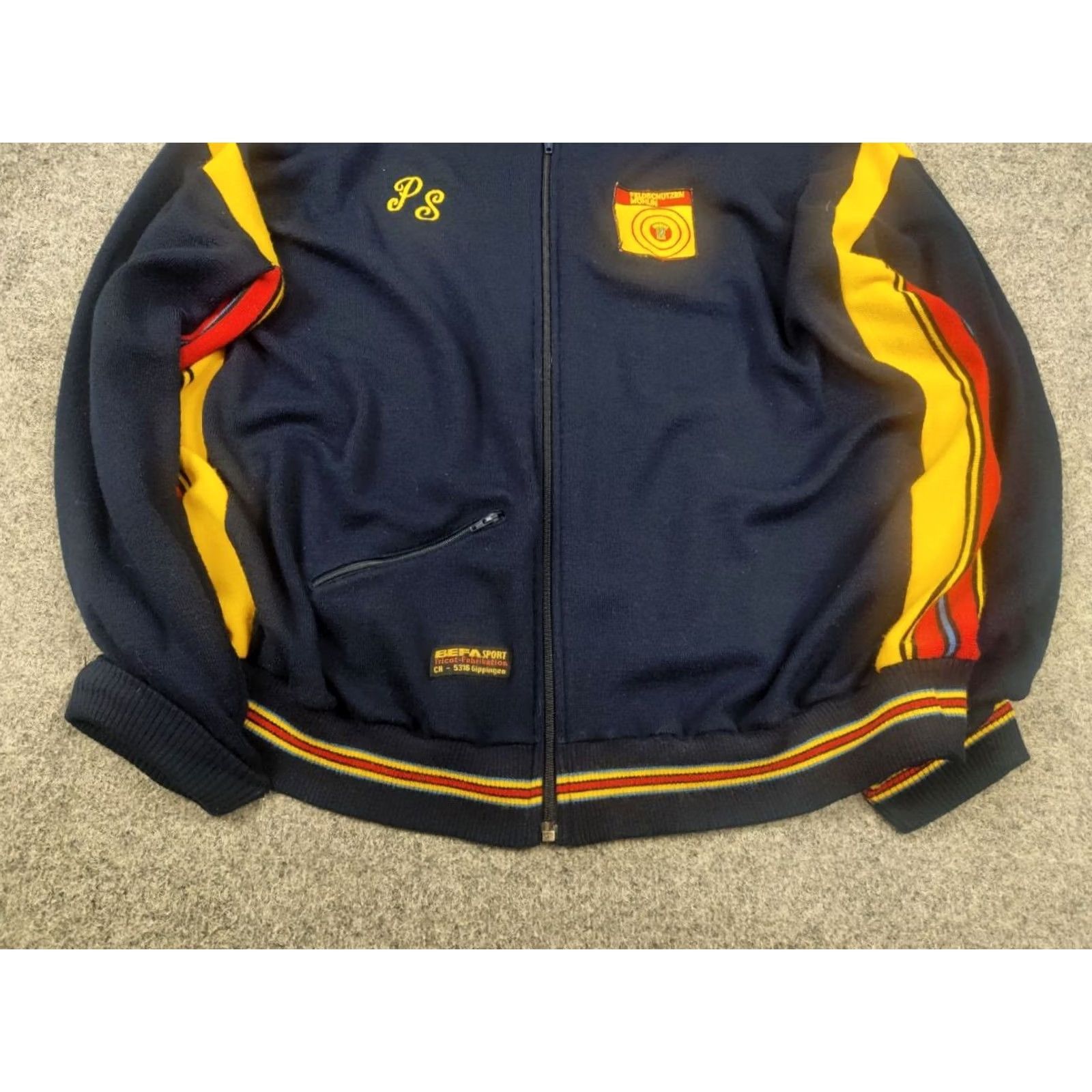 Vintage VINTAGE Befa Track jacket Wool Embroidered Blue 70s FFA Feldschützen Mohlin Wool Embroidered logo, Size L, Casual, Vintage 70s, United States Mens Size US L / EU 52-54 / 3 - 5 Thumbnail