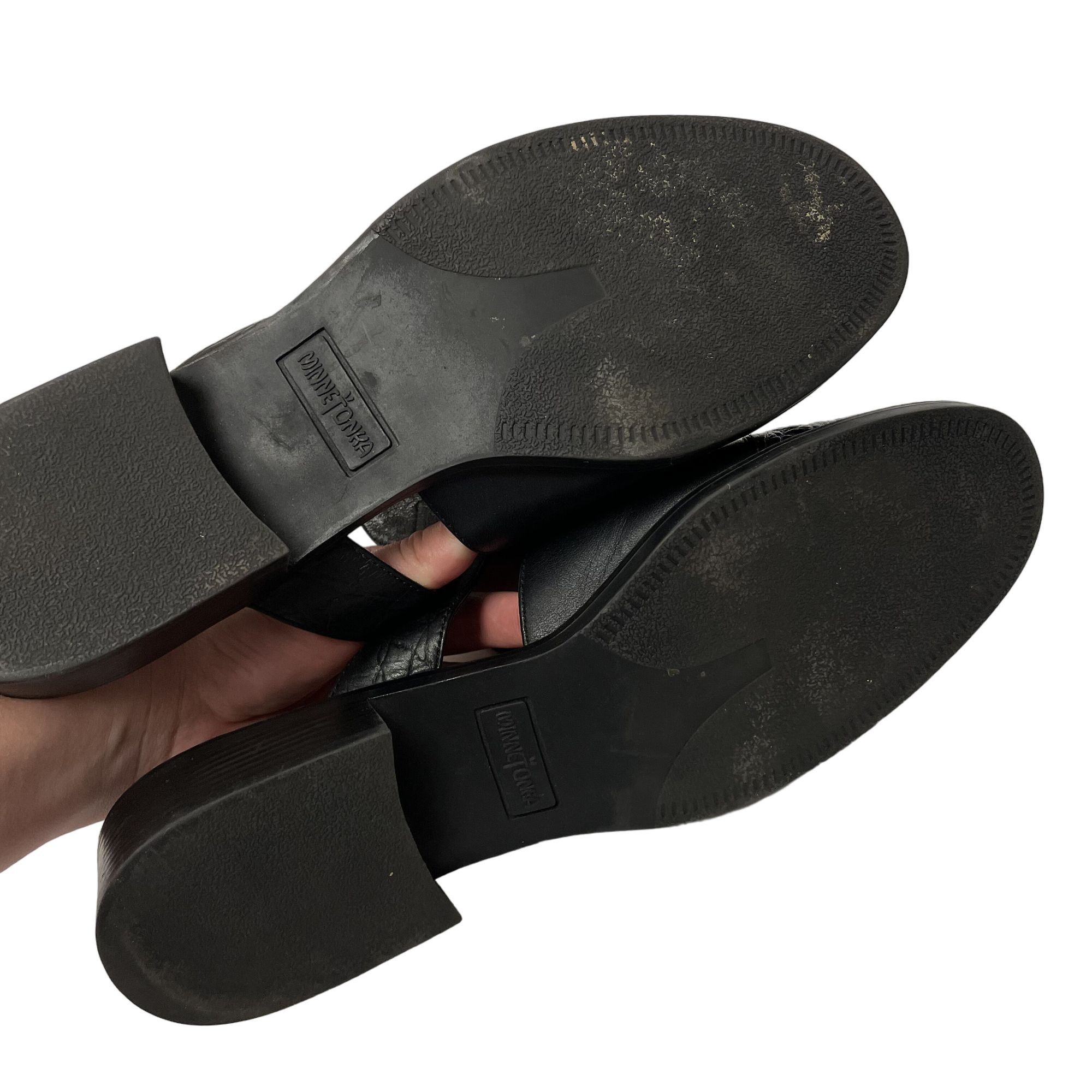 Minnetonka 90's Minnetonka 6050 Leather Alligator Grain Cap Toe Mules Size US 10 / IT 40 - 8 Thumbnail