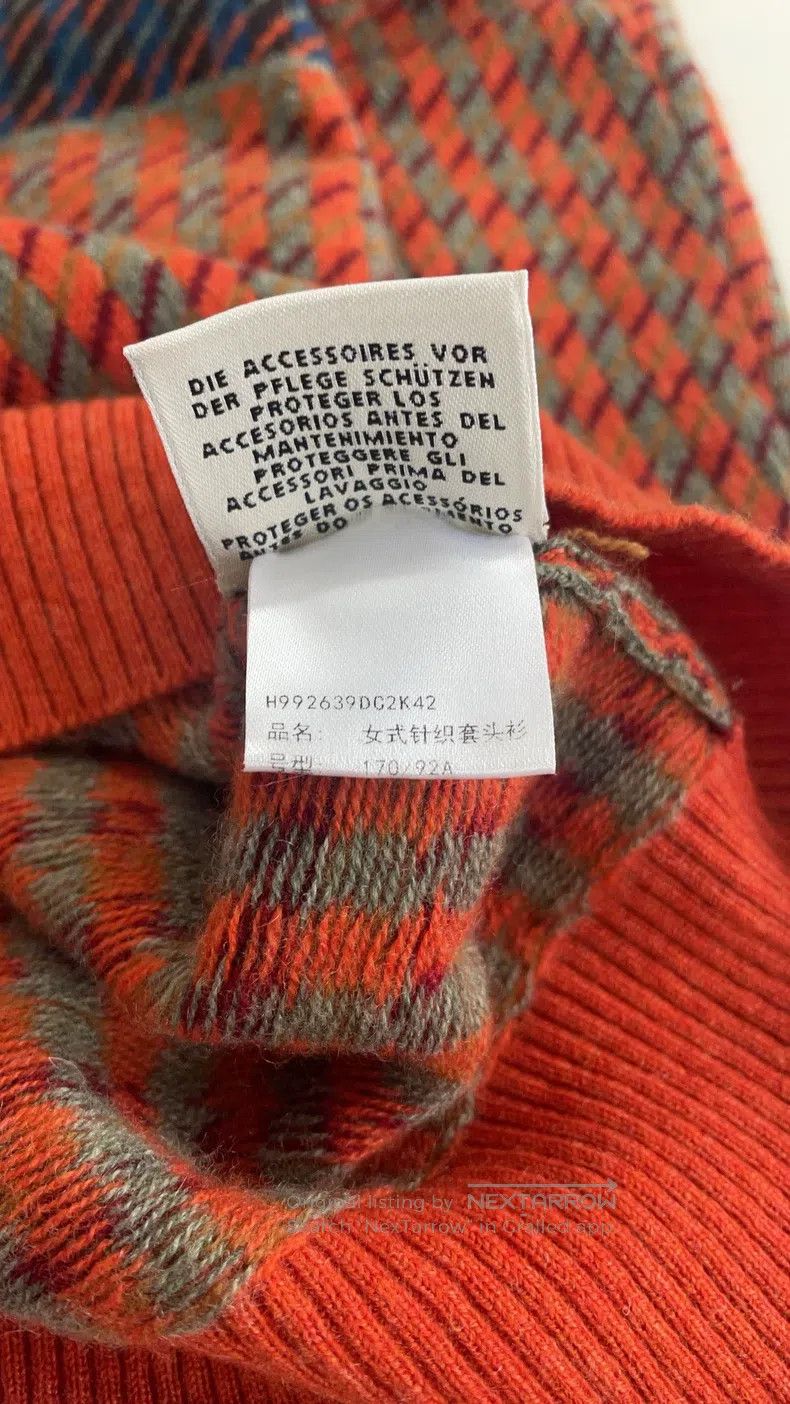 Hermes Hermes Houndstooth cashmere sweater Size S / US 4 / IT 40 - 5 Thumbnail
