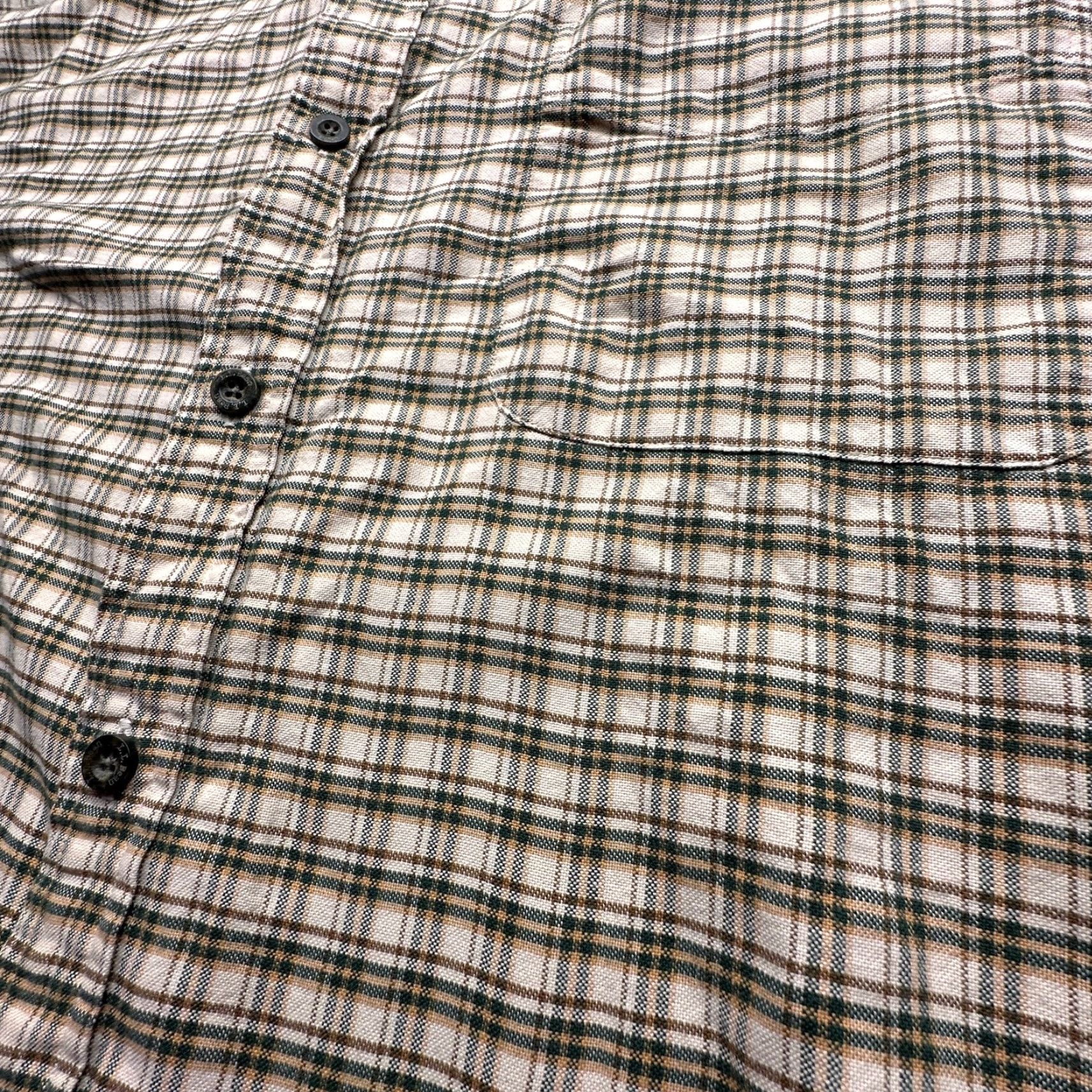 Vintage VINTAGE LL Bean Plaid Button Up Pocket Shirt Mens 2XLT Long Sleeve Green Brown Size US XXL / EU 58 / 5 - 7 Thumbnail