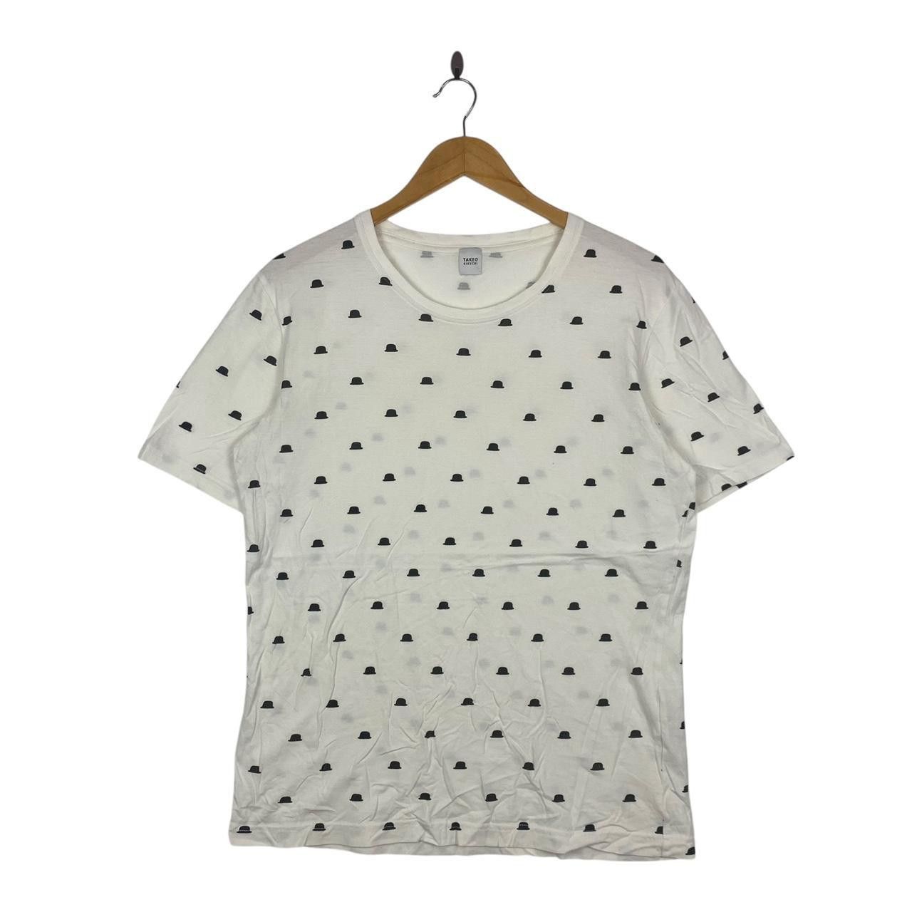 Takeo Kikuchi TAKEO KIKUCHI JAPAN Bowler Hat Over Print AOP Tee Shirt Size M / US 6-8 / IT 42-44 - 1 Thumbnail
