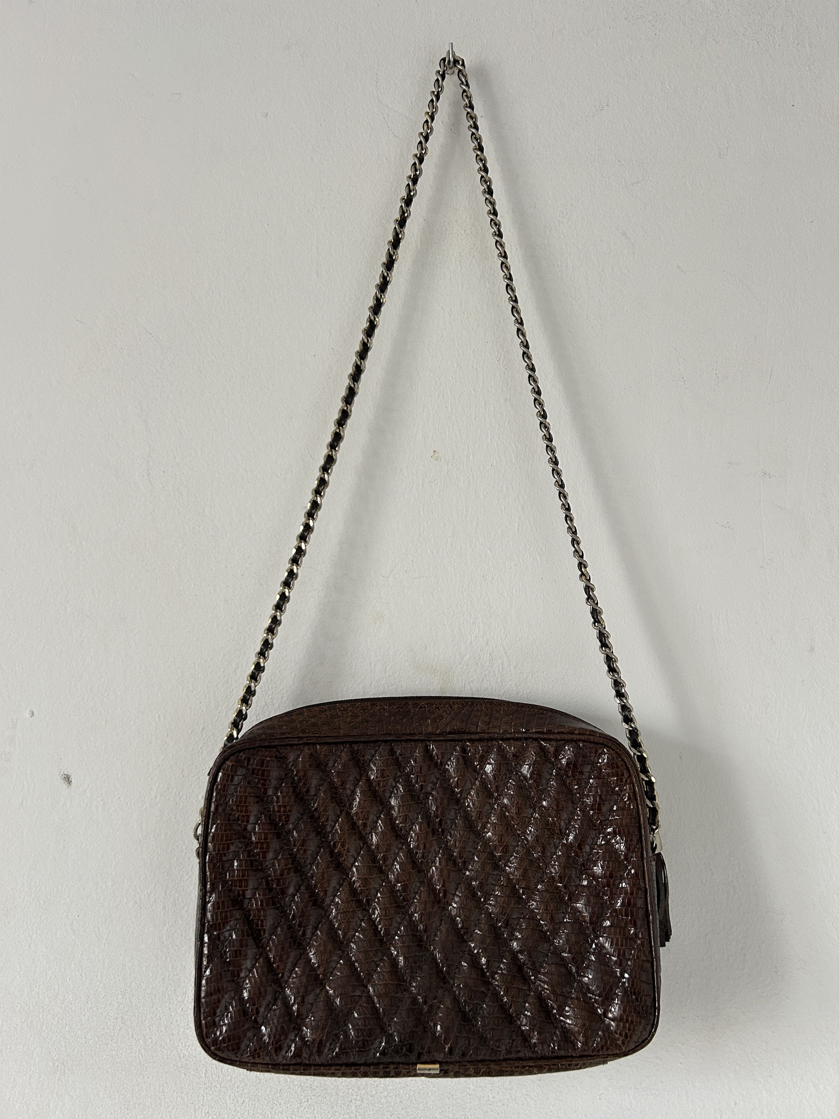 Vintage Vintage 70s Snake Leather Crossbody Bag Size ONE SIZE - 3 Thumbnail