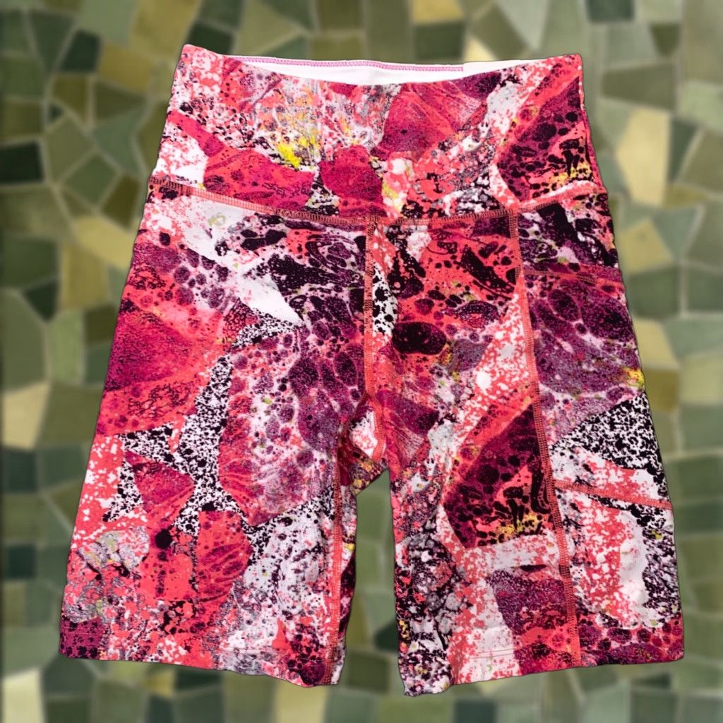Calvin Klein VINTAGE Calvin Klein Women's Shorts XS Red Yoga Activewear High-Rise Wicking Pocket Size 26" / US 2 / IT 38 - 1 Thumbnail