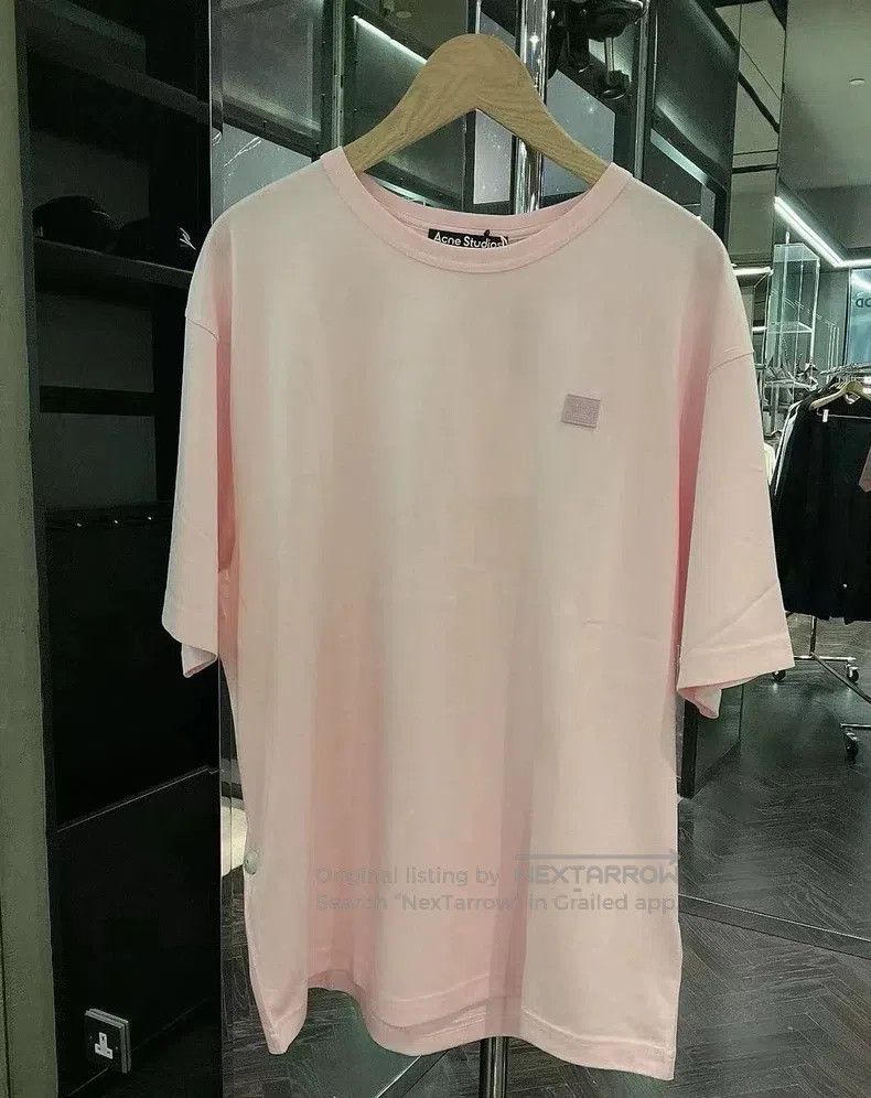 Acne Studios Acne Studios Pink smiley face short-sleeve T-shirt Size XS / US 0-2 / IT 36-38 - 2 Thumbnail