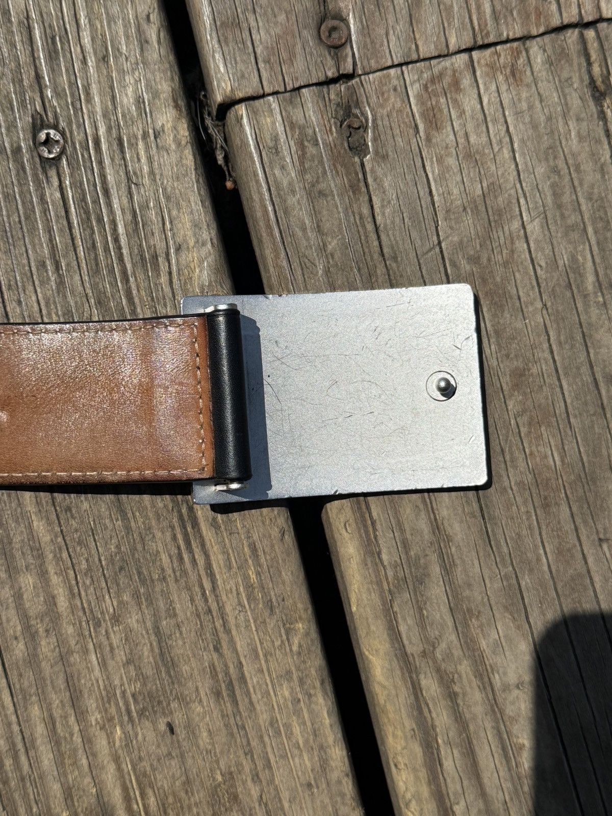 Louis Vuitton Louis Vuitton Traveling Requisites Leather Belt Black Size 36 - 3 Thumbnail