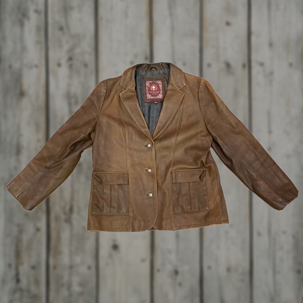 The Territory Ahead The Territory Ahead Women's Leather Blazer Jacket Brown Size 12 Size XL / US 12-14 / IT 48-50 - 1 Thumbnail